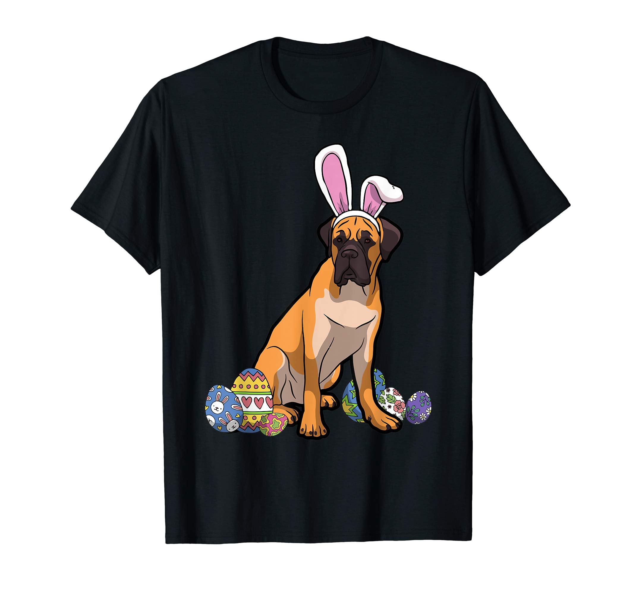 Mastiff Dressed As Easter Bunny With Rabbit Ears T-Shirt