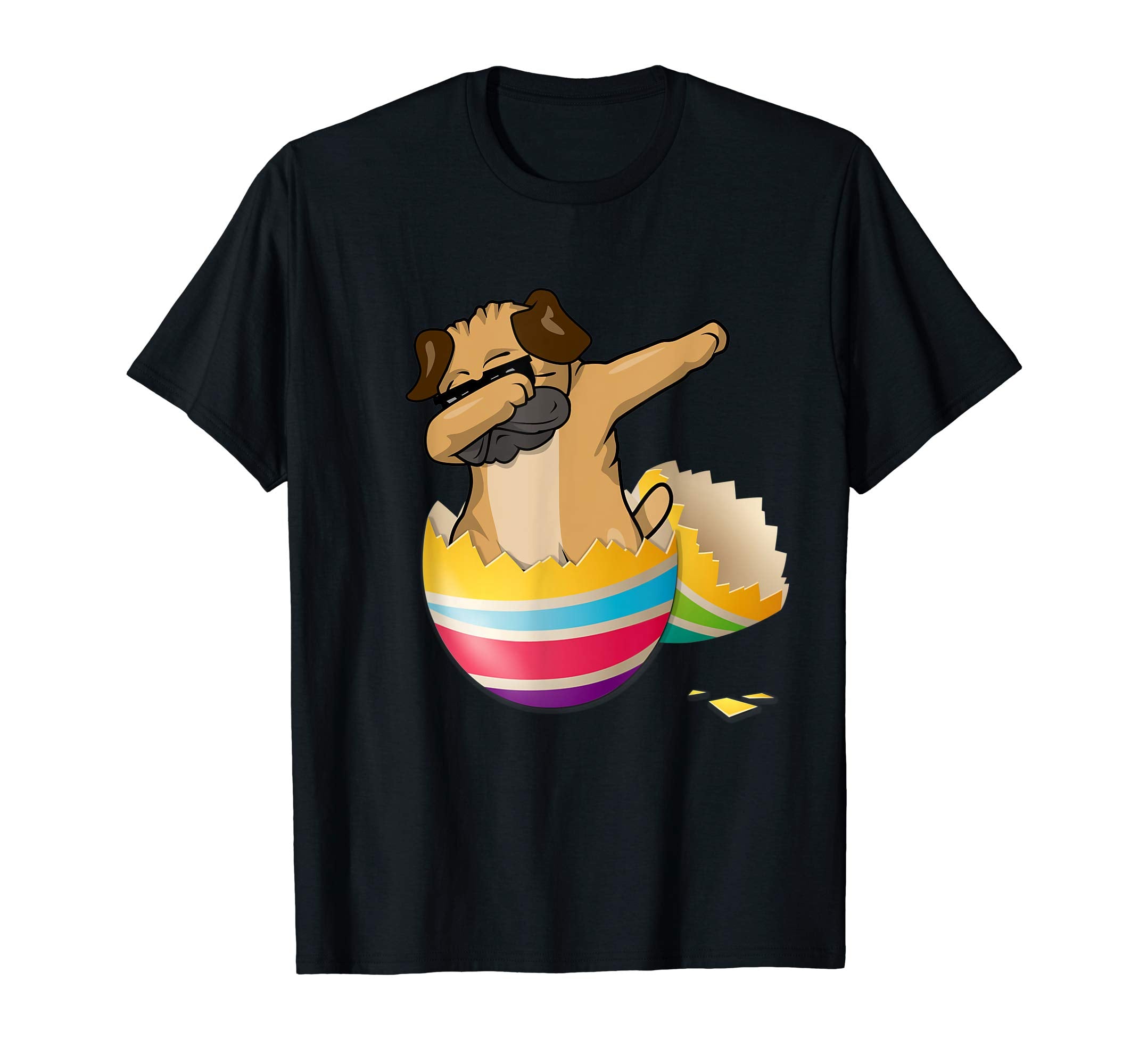 Pug Dabbing Easter Eggs Easter Day Shirt