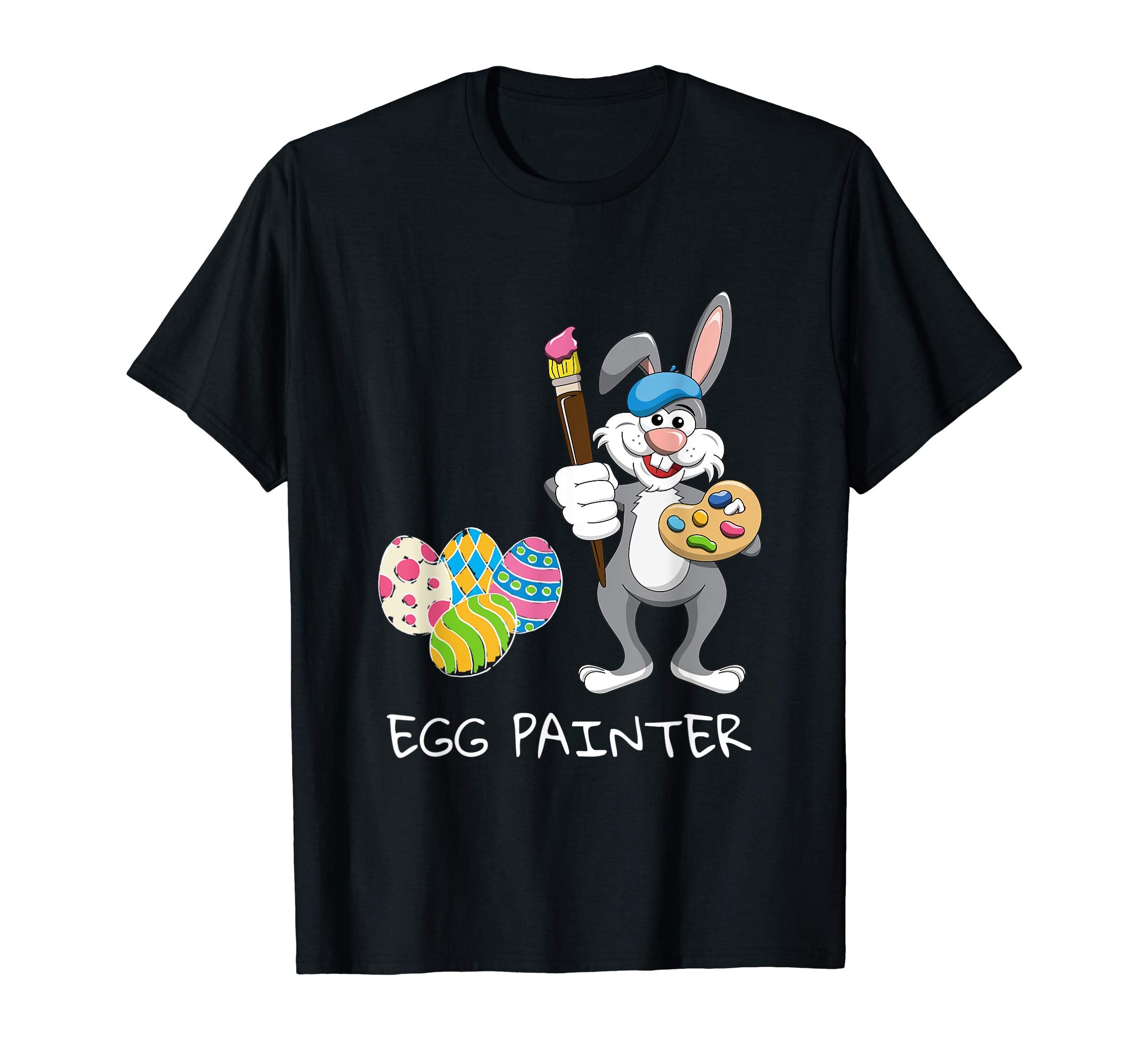 Funny Egg Hunt Shirt - Easter Egg Painter Bunny Kids TShirt