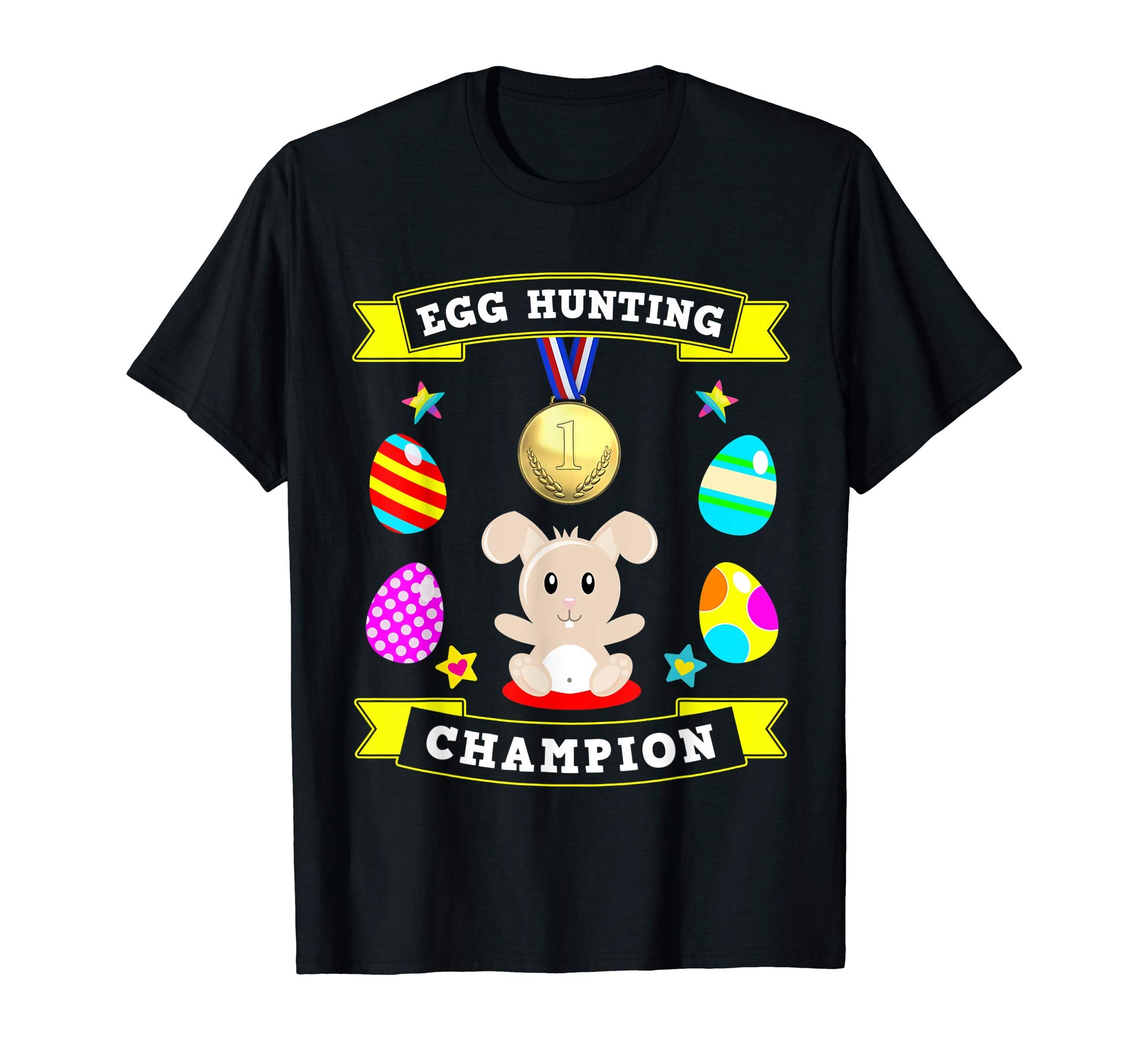 Egg Hunting Champion Easter Bunny Tshirt for Kids
