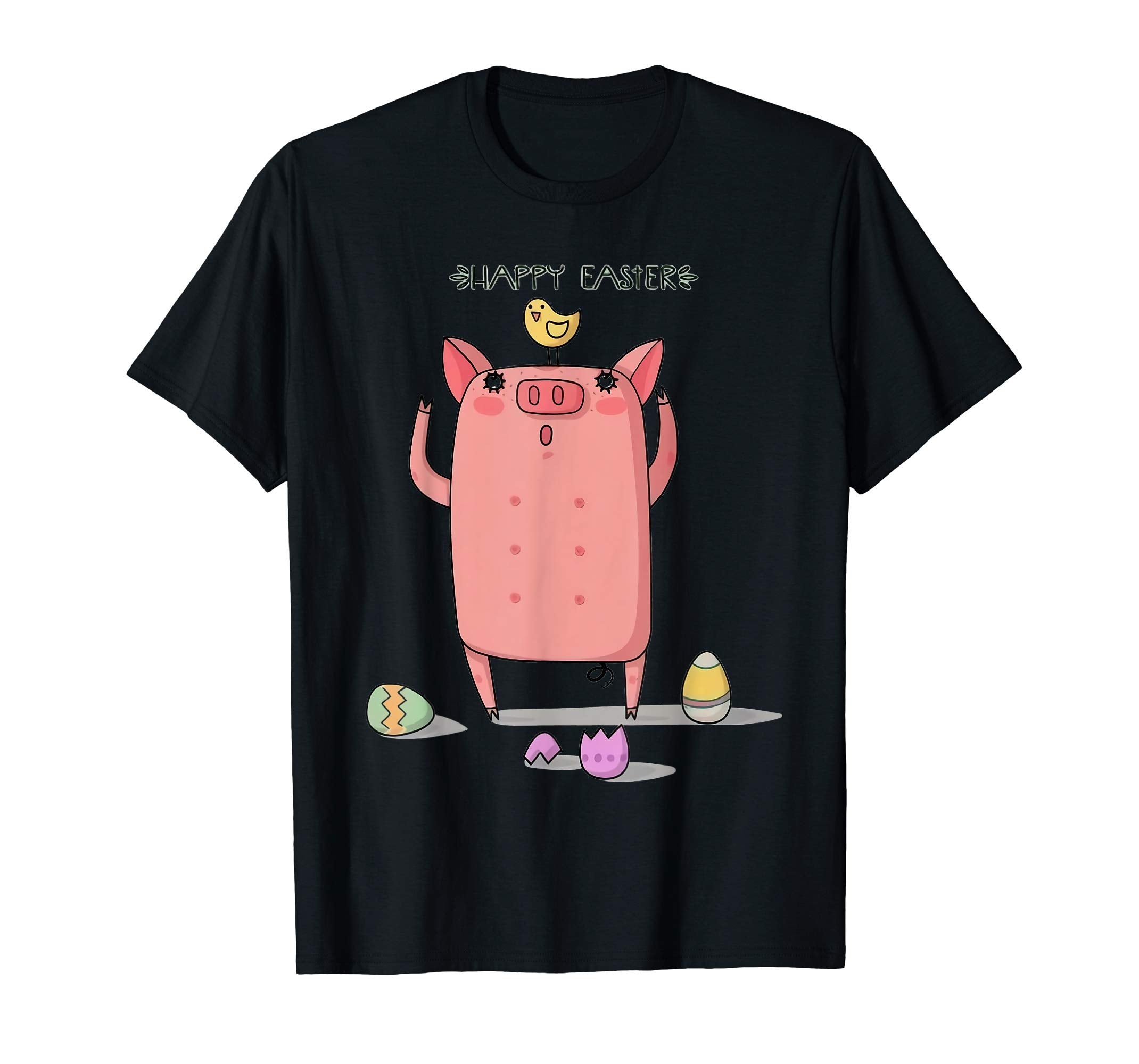 Easter pig with rabbit ears Easter egg T-shirt