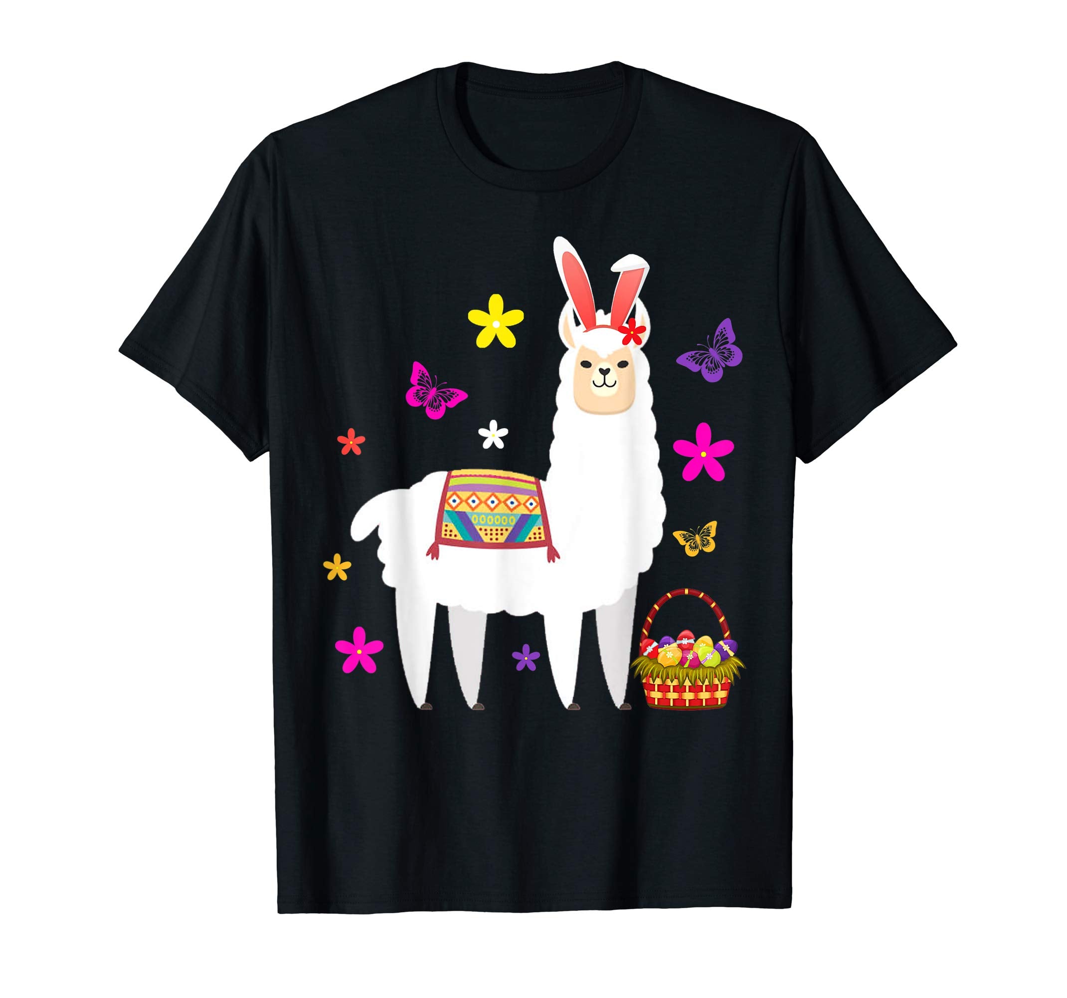 Funny Easter Llama with Bunny Ears T-Shirt Gift