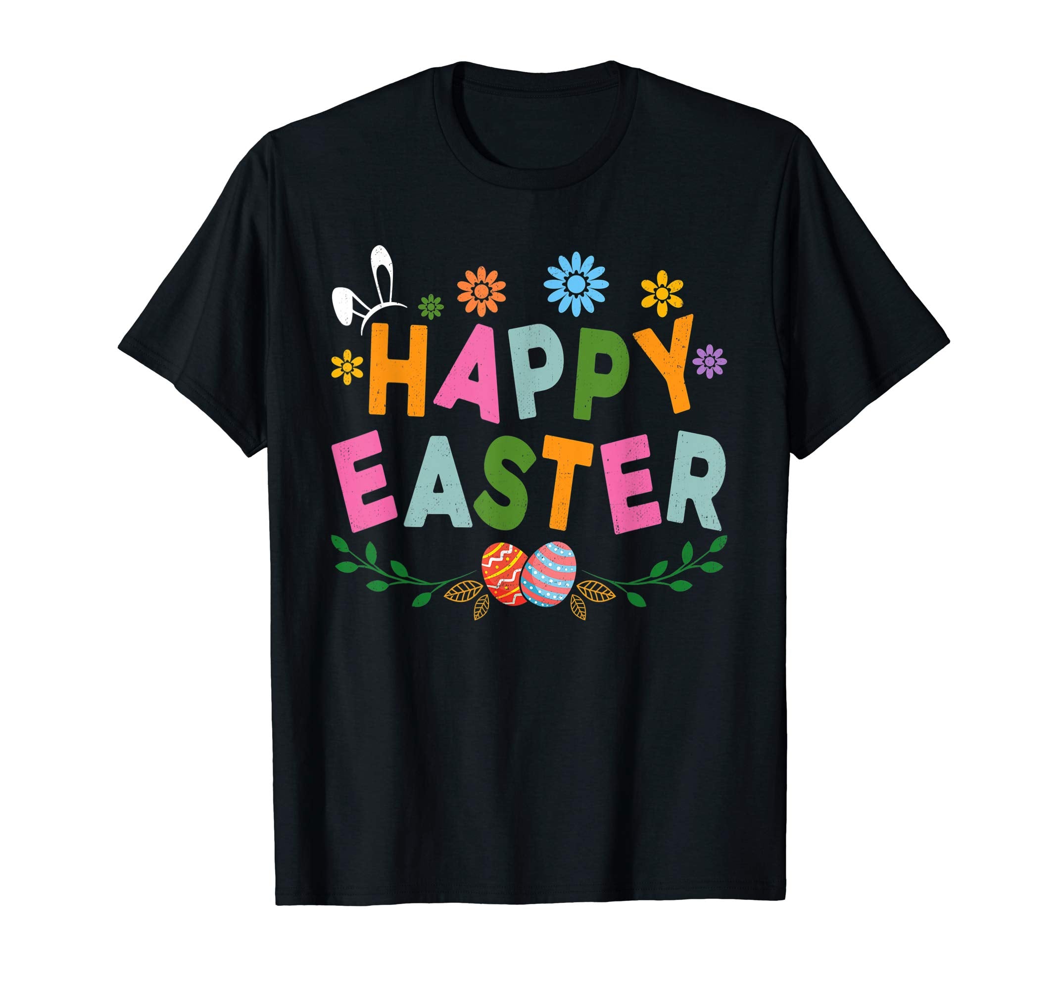 Happy Easter Shirt For Boys Girls Women Men Colorful Eggs