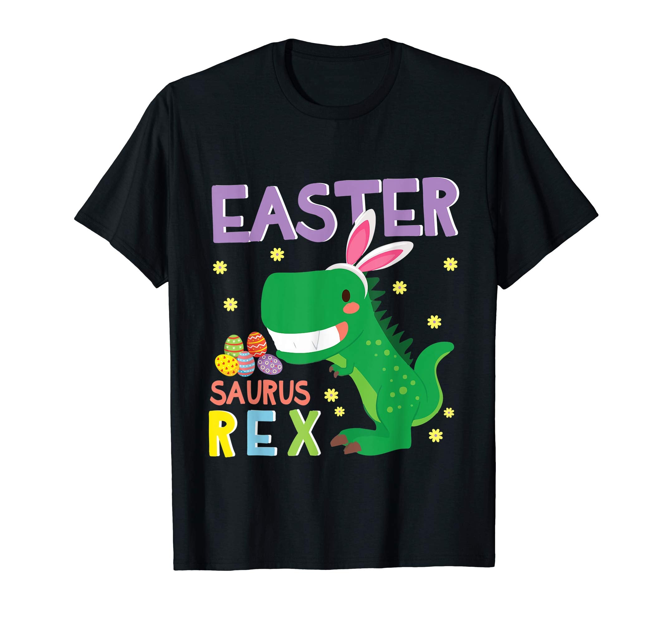 Dinosaur Bunny &amp; Easter Eggs Happy Shirt Easter Saurus Rex