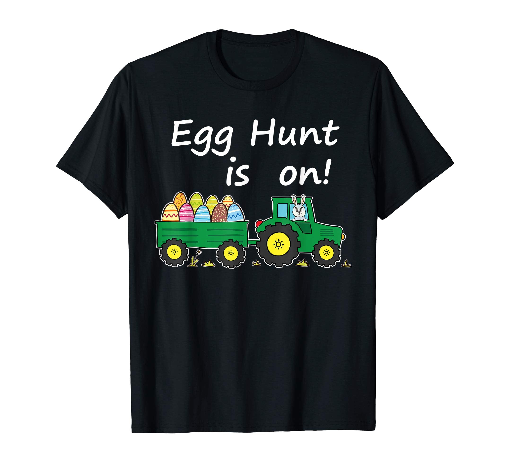 Egg Hunt is on - Easter Bunny on a Tractor Farmer T Shirt