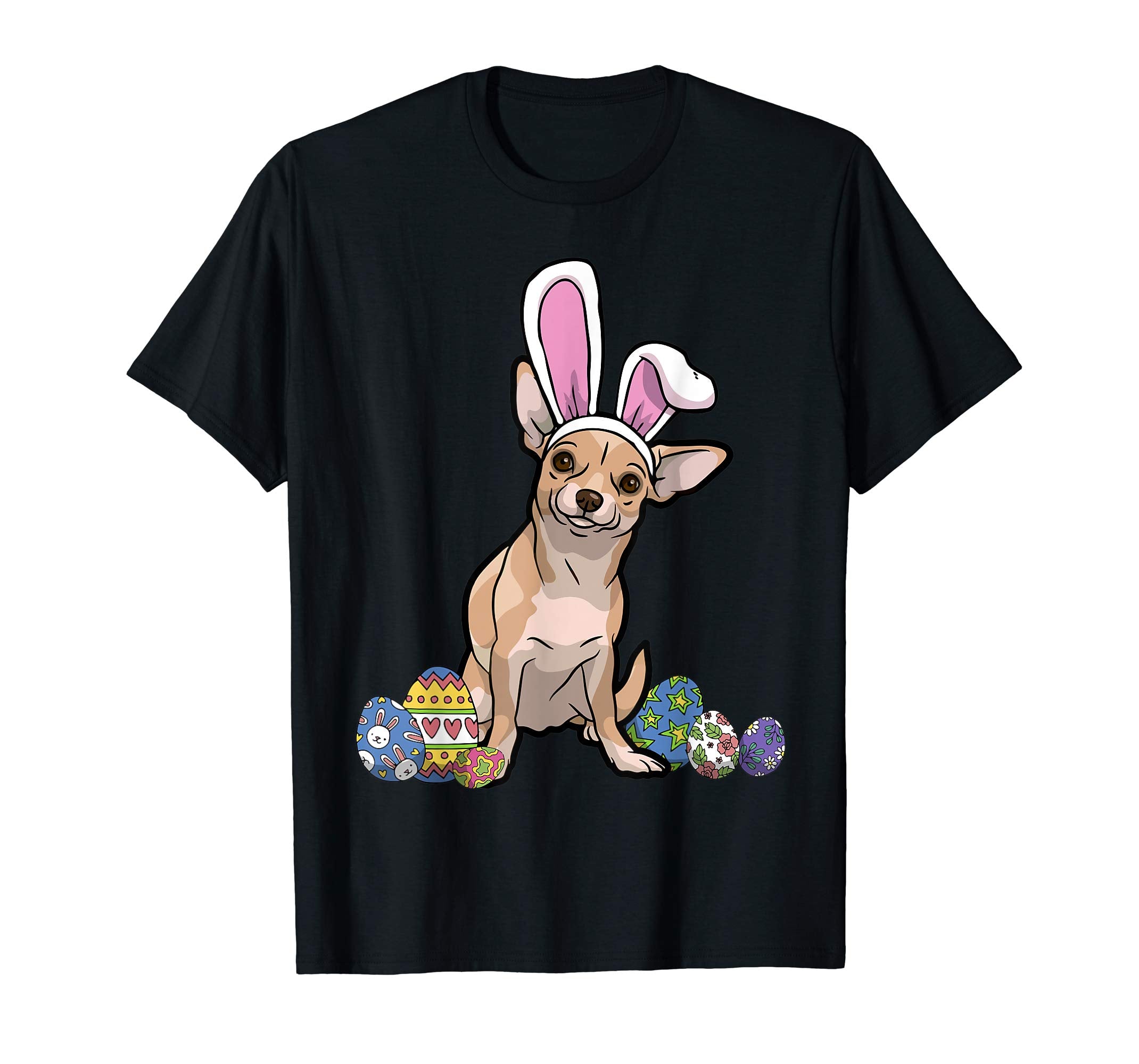 Chihuahua Dressed As Easter Bunny With Rabbit Ears T-Shirt