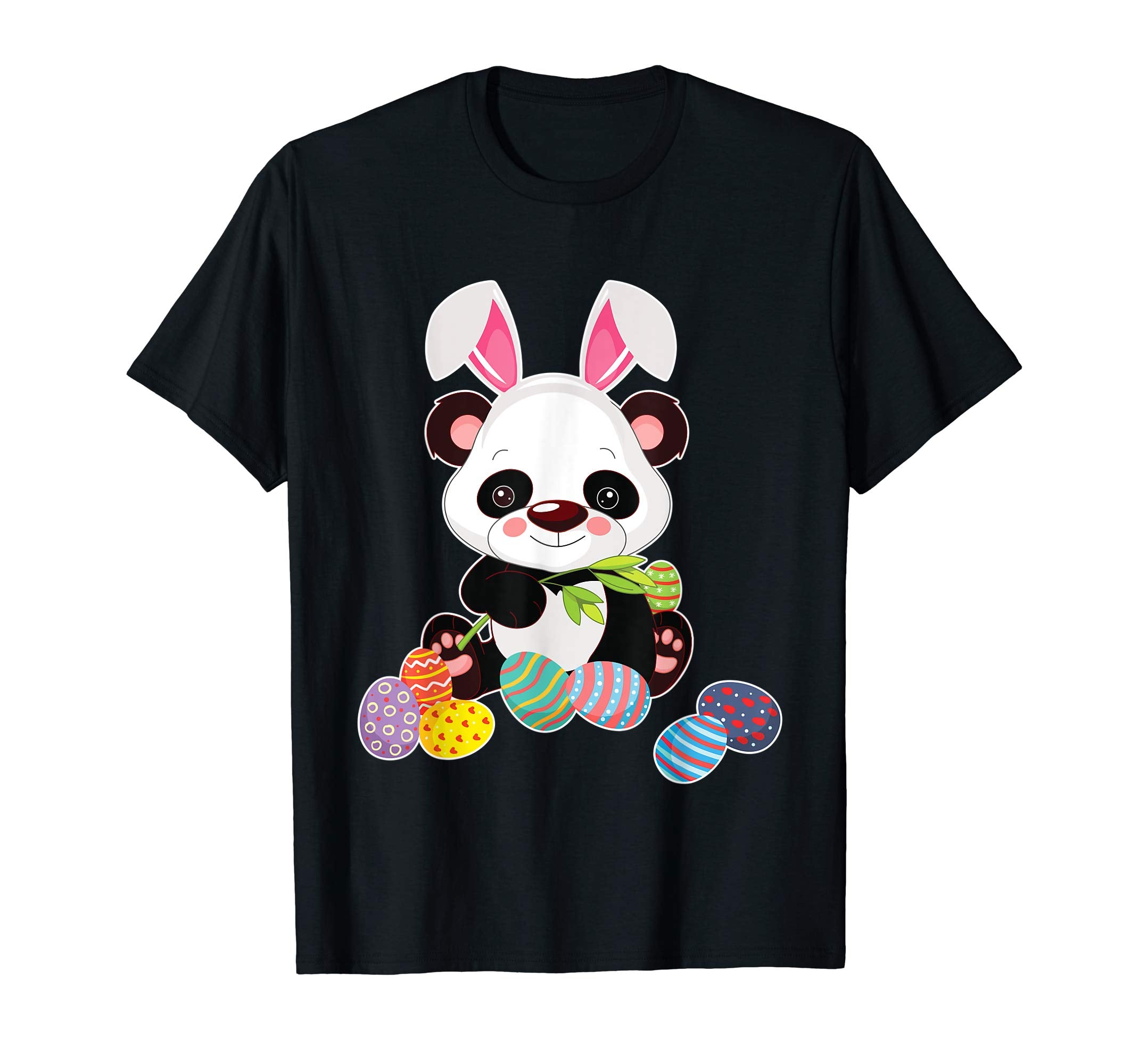 Panda With Bunny Rabbit Hat Easter Eggs Happy Day Shirt