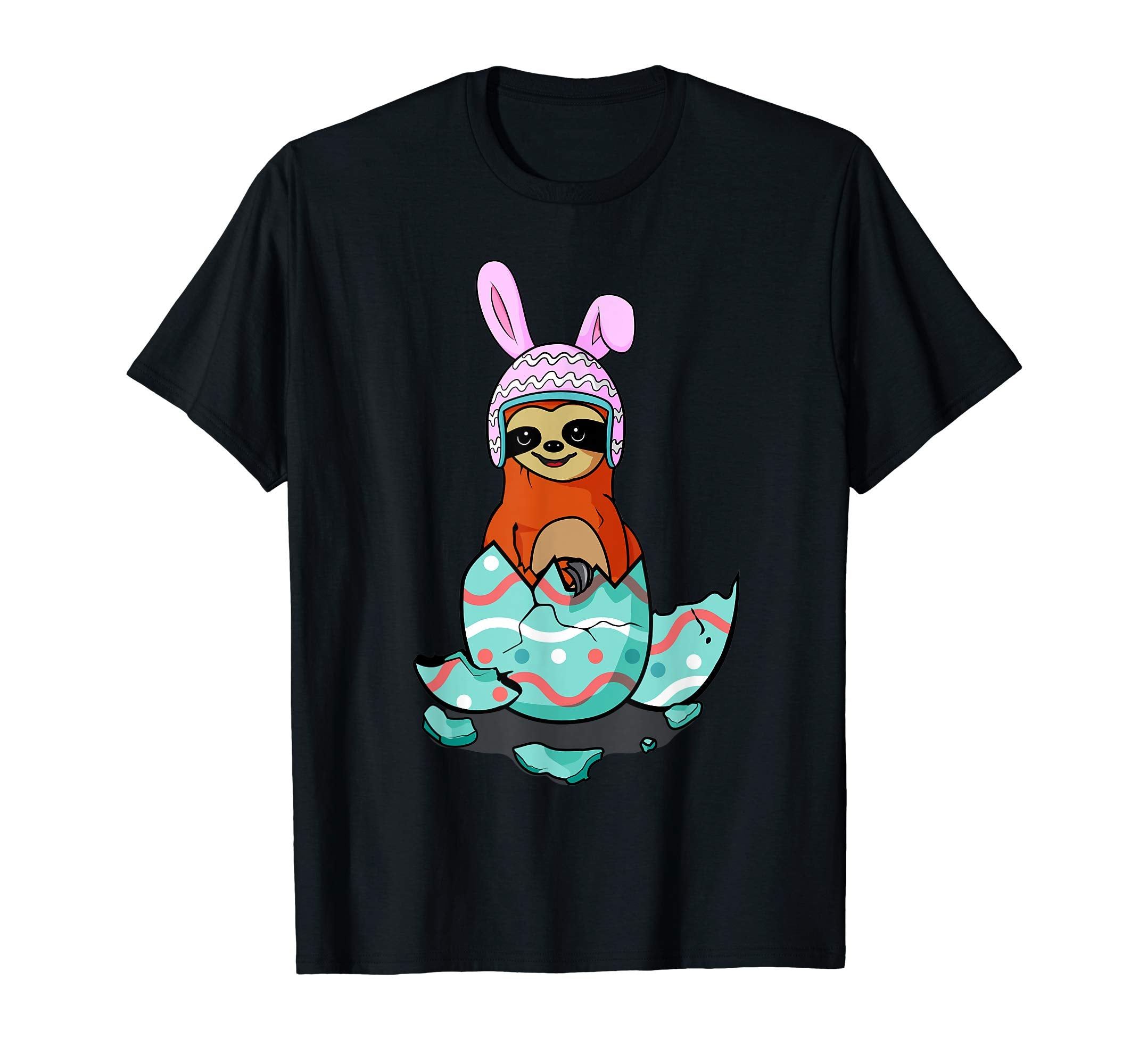 Sloth Easter Bunny Egg Hunting T-Shirt
