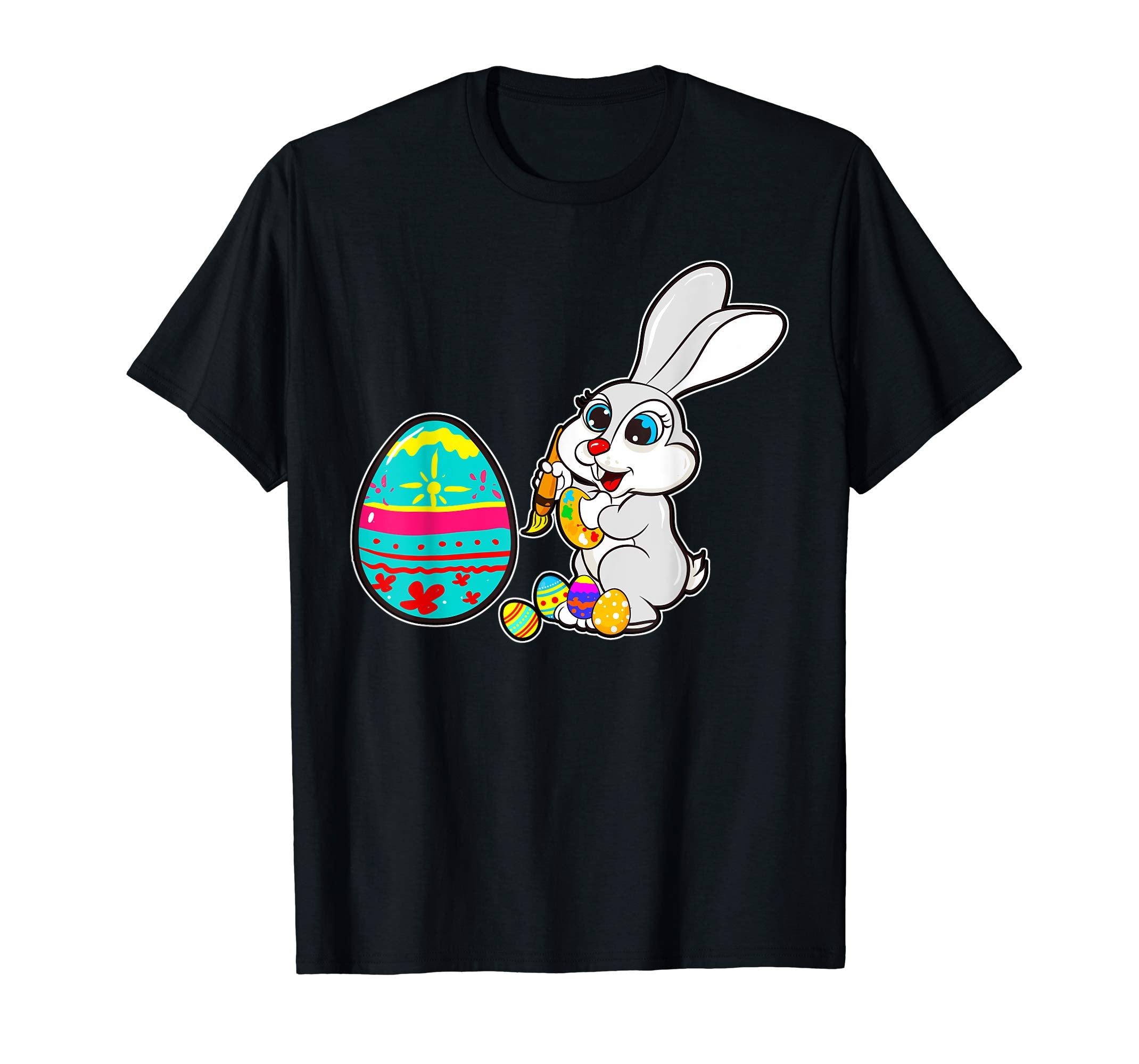 Cute Easter Bunny Shirt Painting Eggs Kids School Egg Hunt