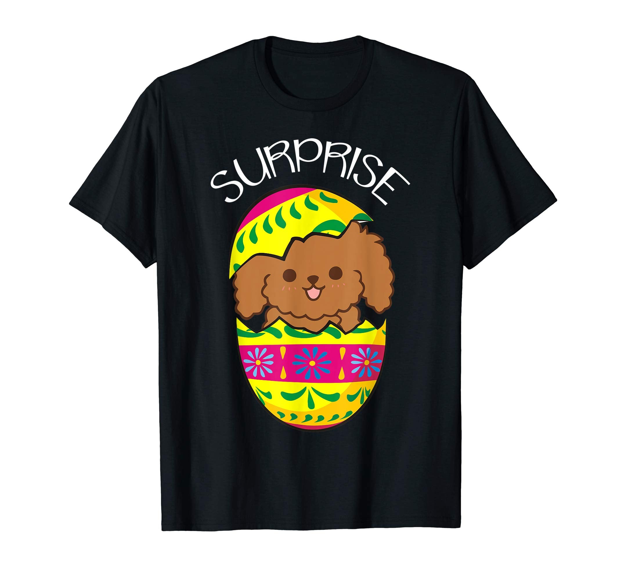 Funny Cute Puppy Poodle Hatches Easter Egg Easter T-Shirt
