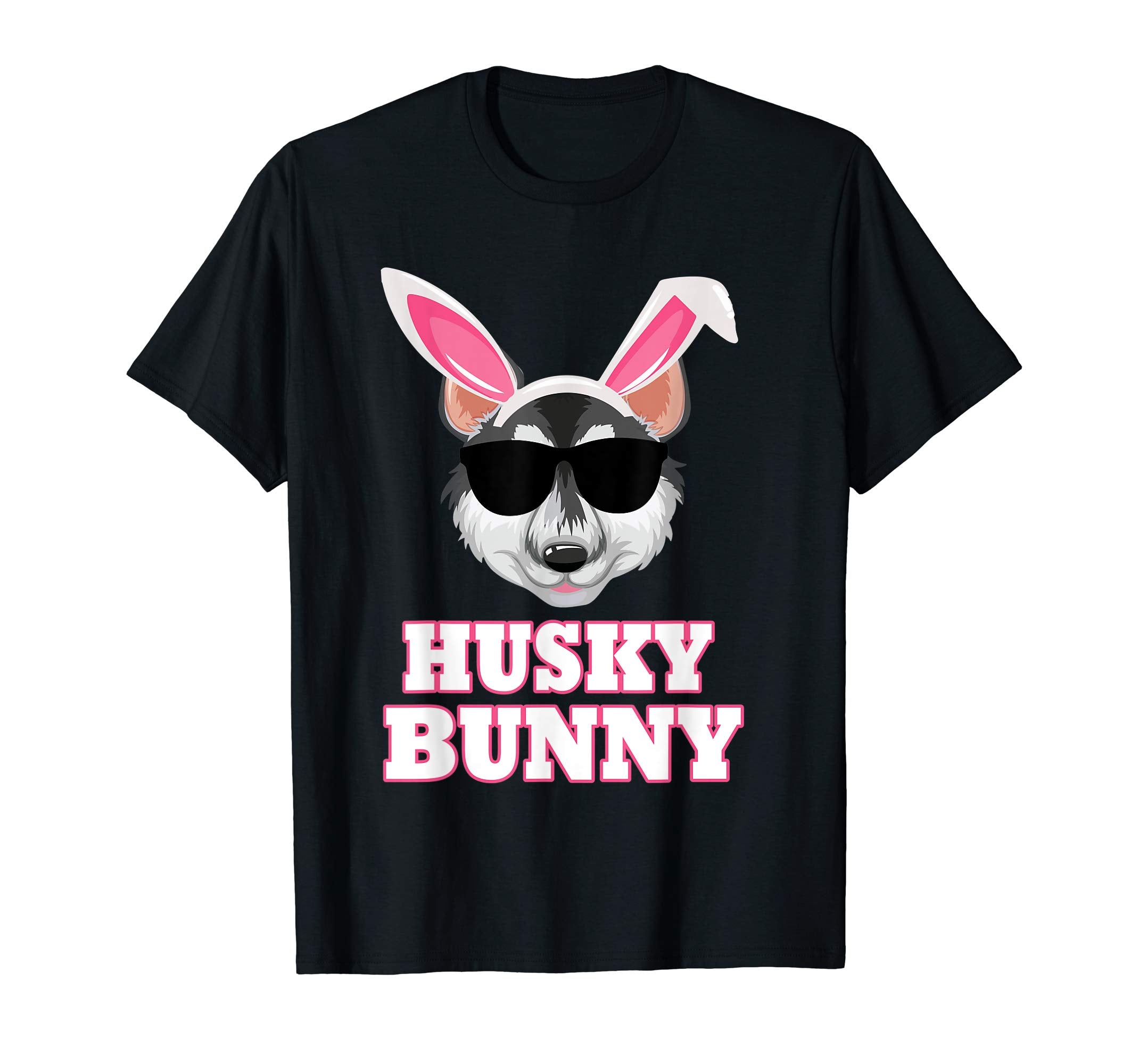 Cool Glasses Huskys Bunny Rabbit Dog Happy Easter Shirt