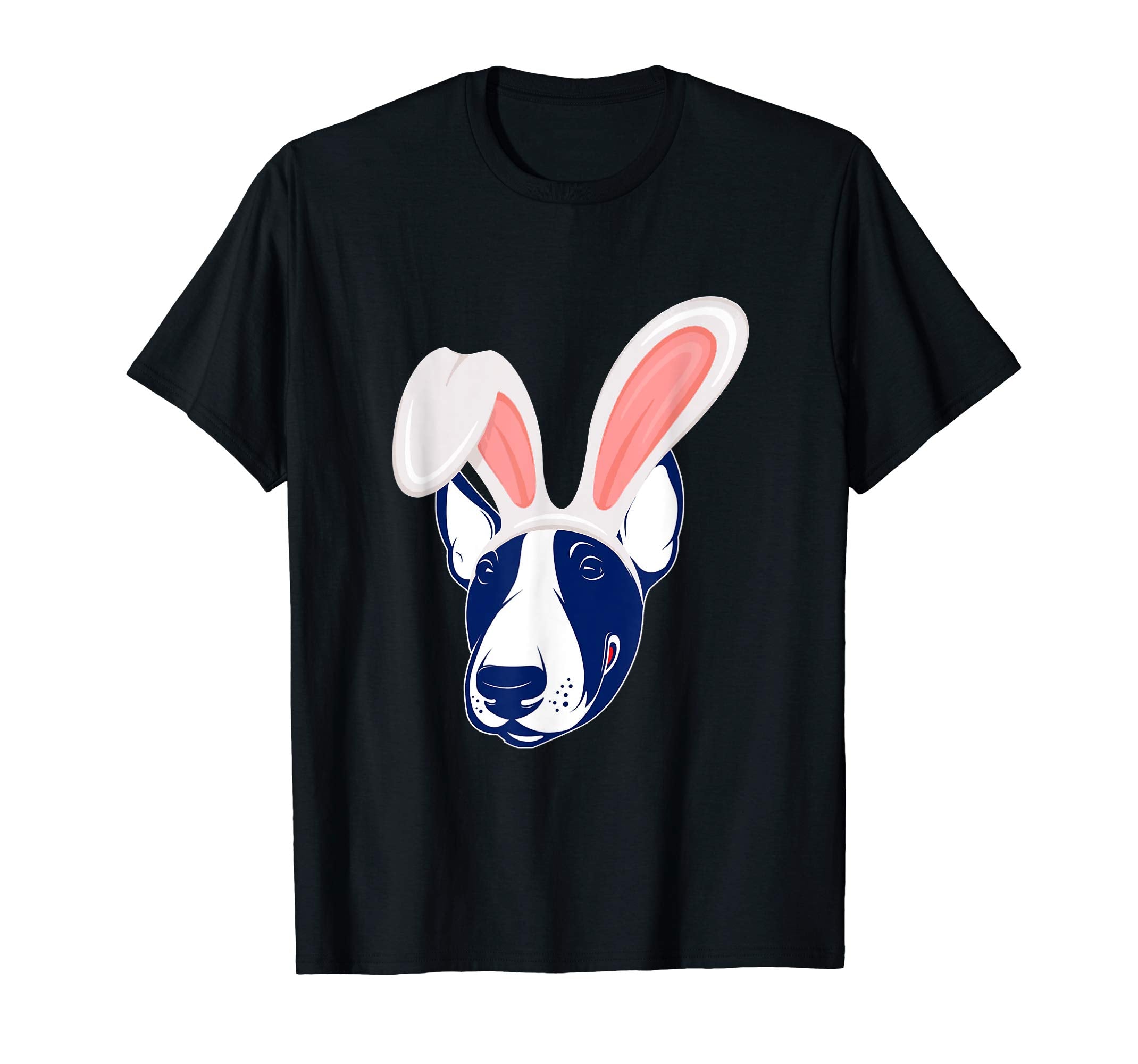 Bull Terrier Dressed As Easter Bunny With Rabbit Ears Shirt