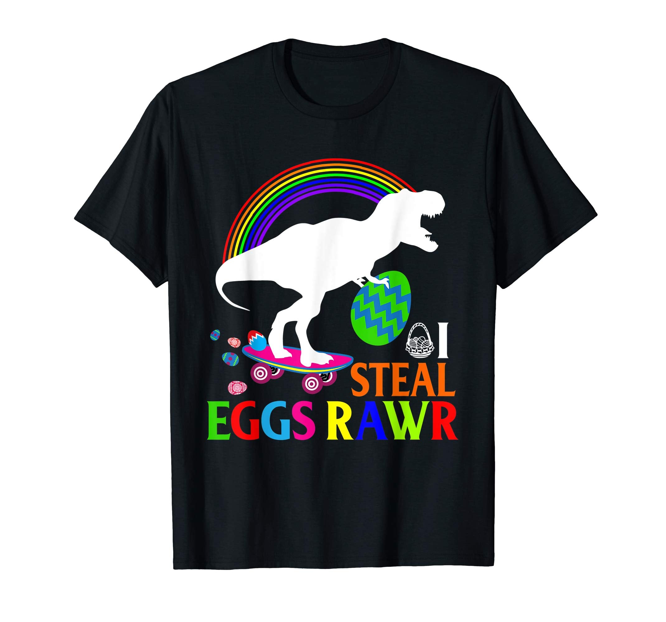I Steal Eggs Rawr Shirt T Rex Dinosaur Easter Bunny Egg Kids