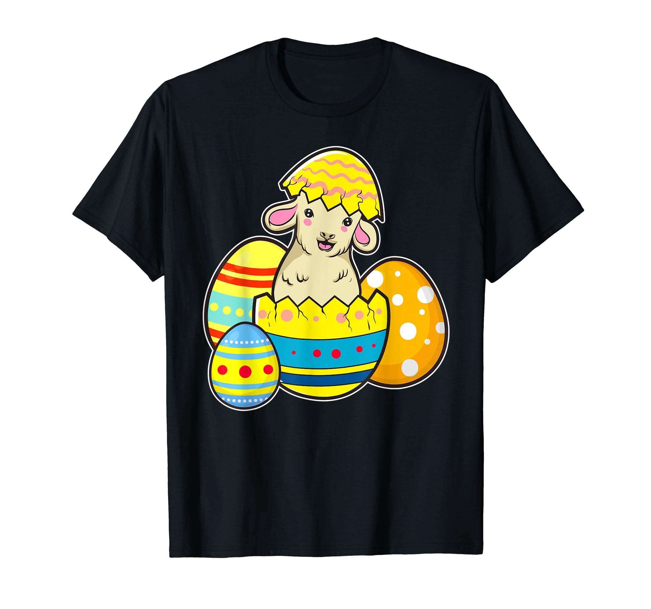 Cute Easter Lamb Shirt Egg Hunt Kids School Spring