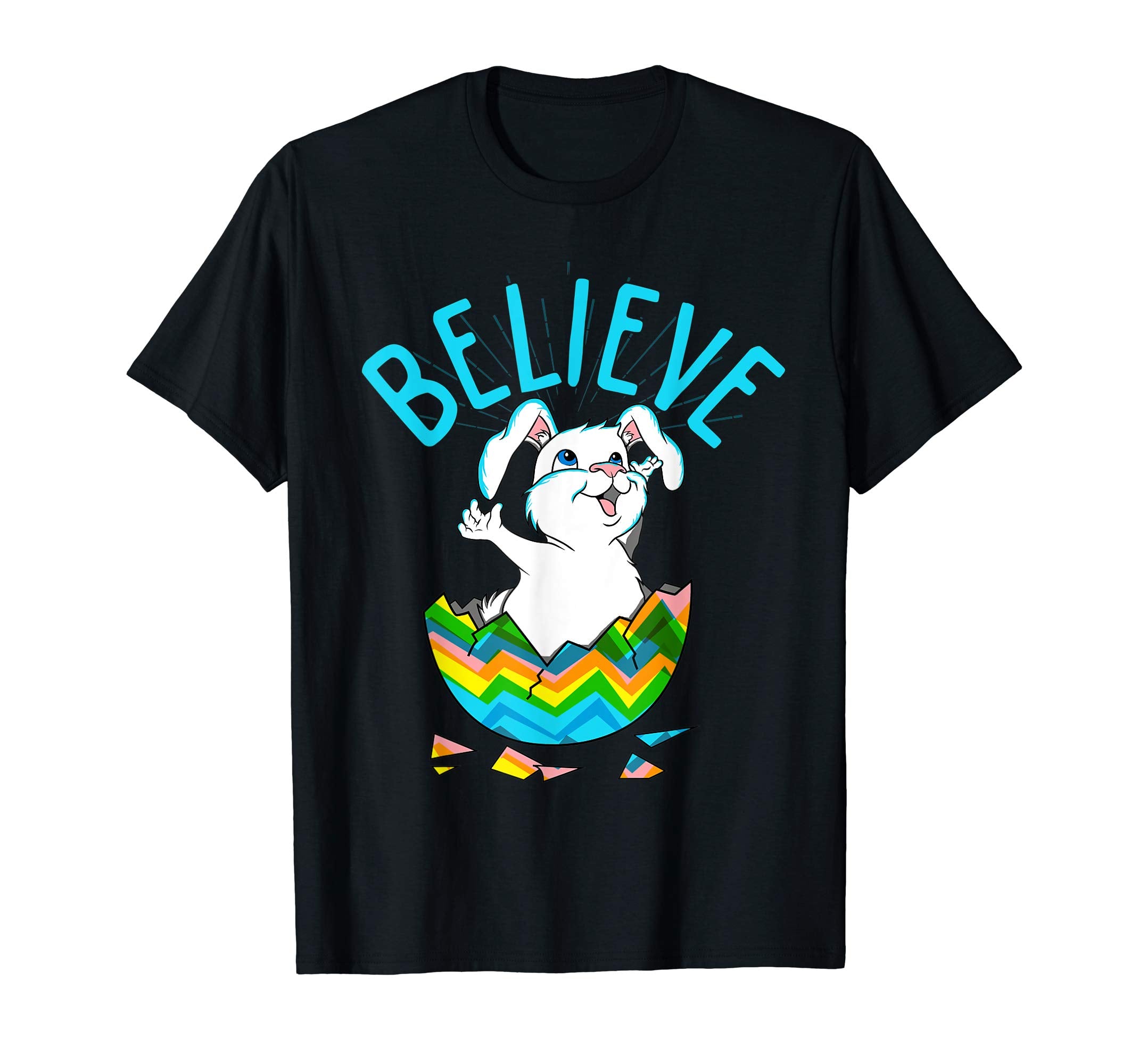 Cute Easter Bunny Shirt Kids Believe Cute Eggs Boys Girls