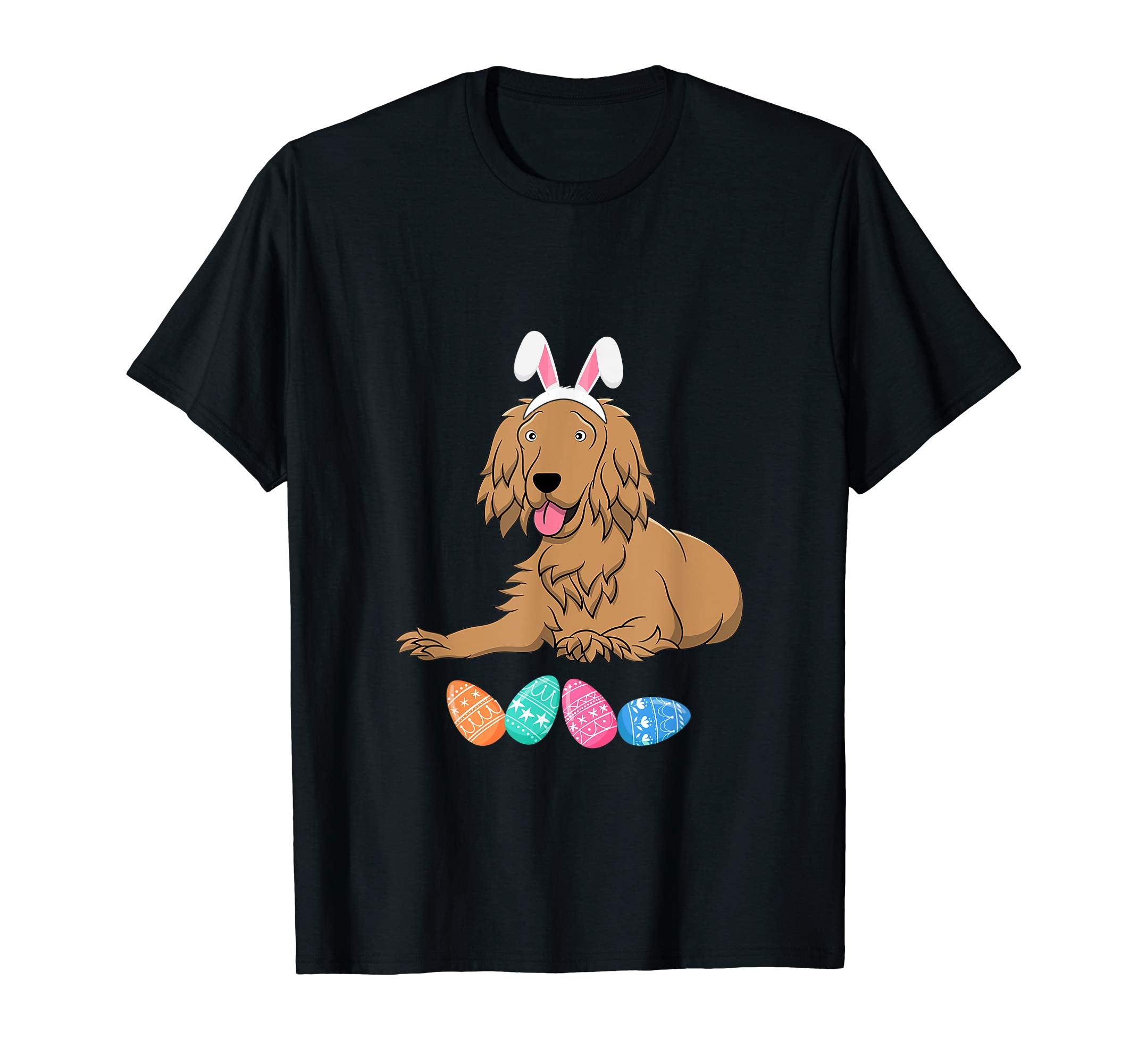 Funny Easter Cocker Spaniel With Bunny Ears And Eggs T Shirt