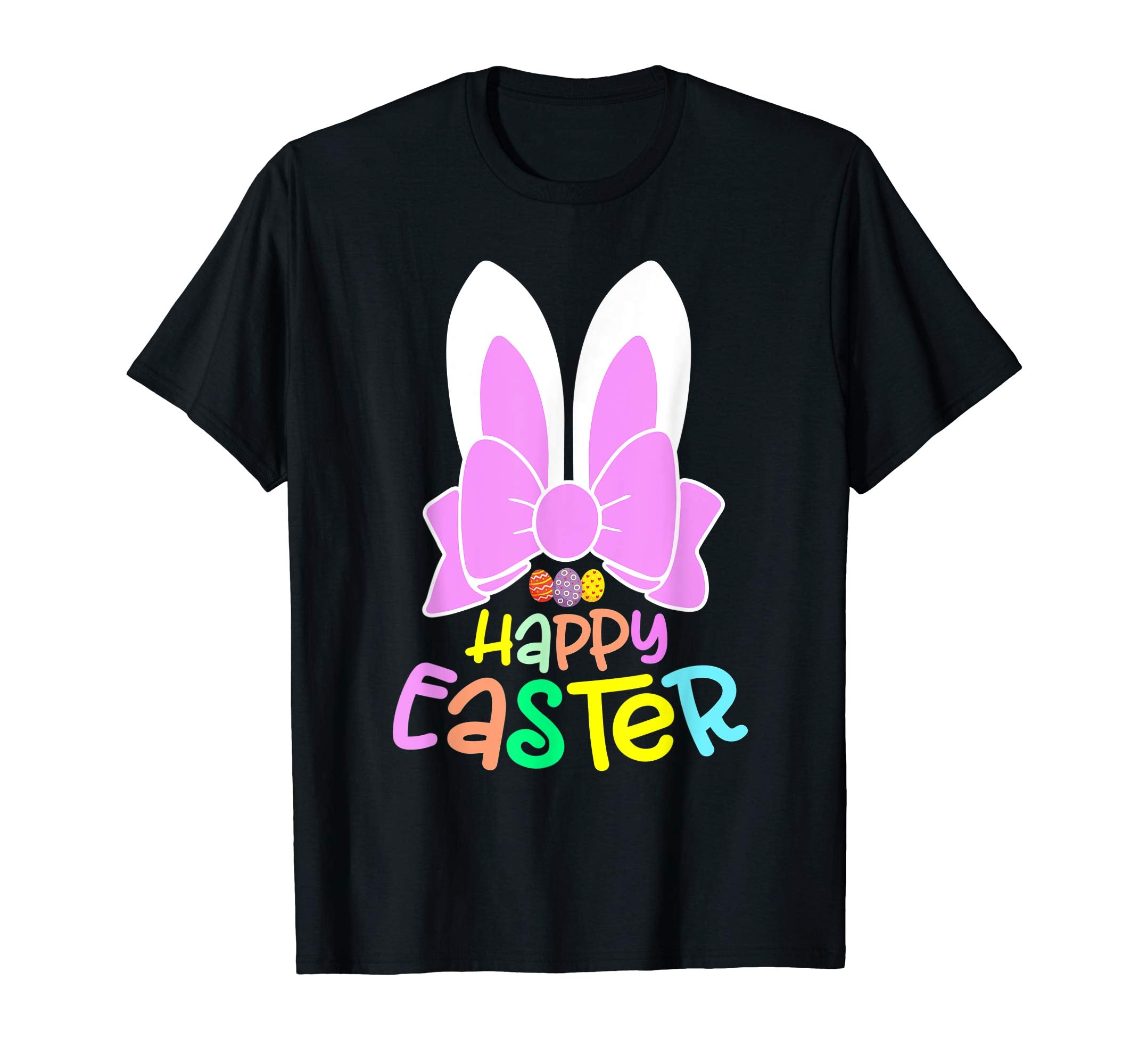 Bunny Ears Eggs Happy Easter Kids Boys Girls T Shirt Gift