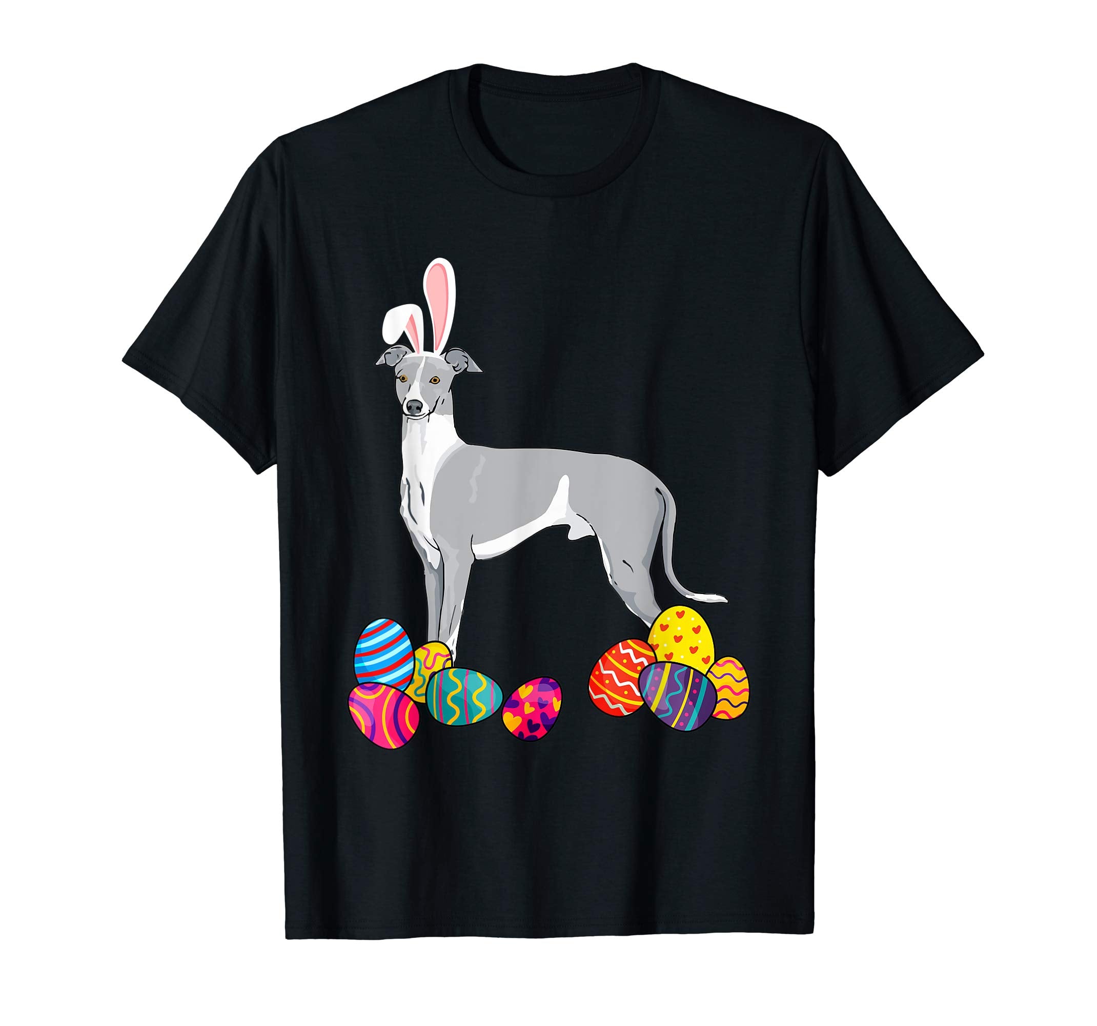 Whippet Bunny Ear With Egg Easter Easter Day Shirt