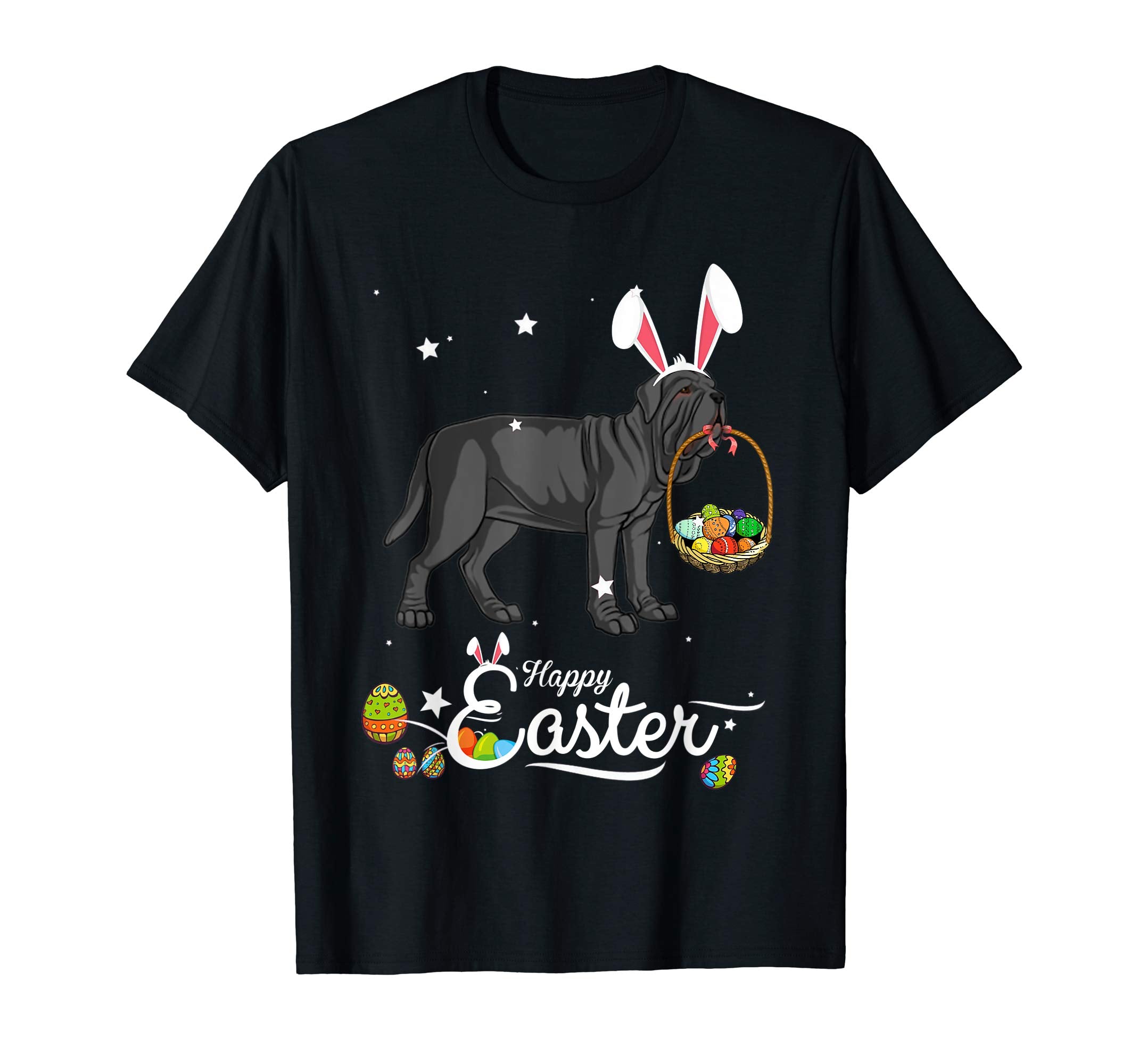 Neapolitan Mastiff Dog With Bunny Hat Easter Costume T Shirt