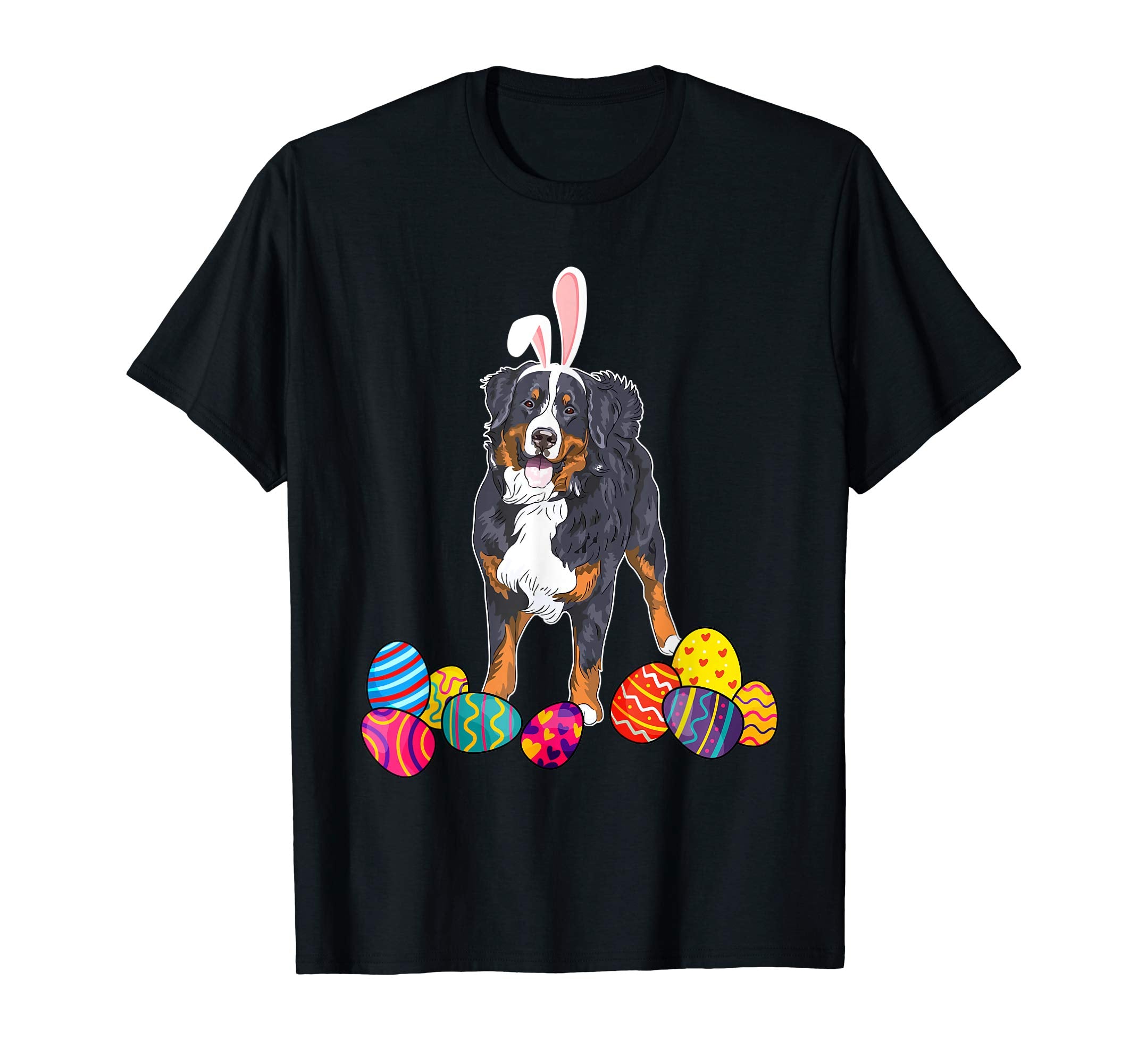 Bernese Mountain Bunny Ear With Egg Easter Easter Day Shirt