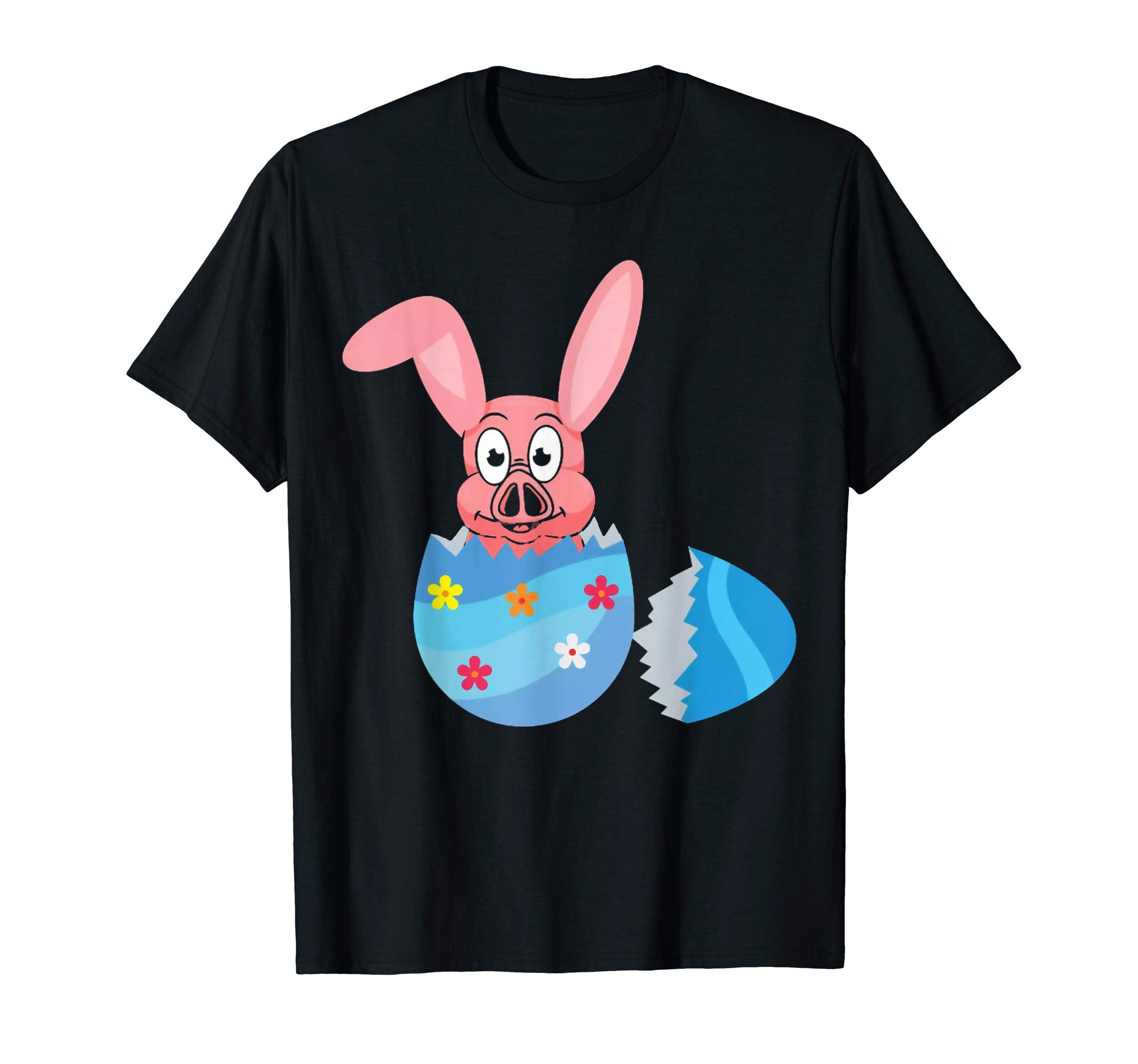 Easter pig with rabbit ears Easter egg T-shirt