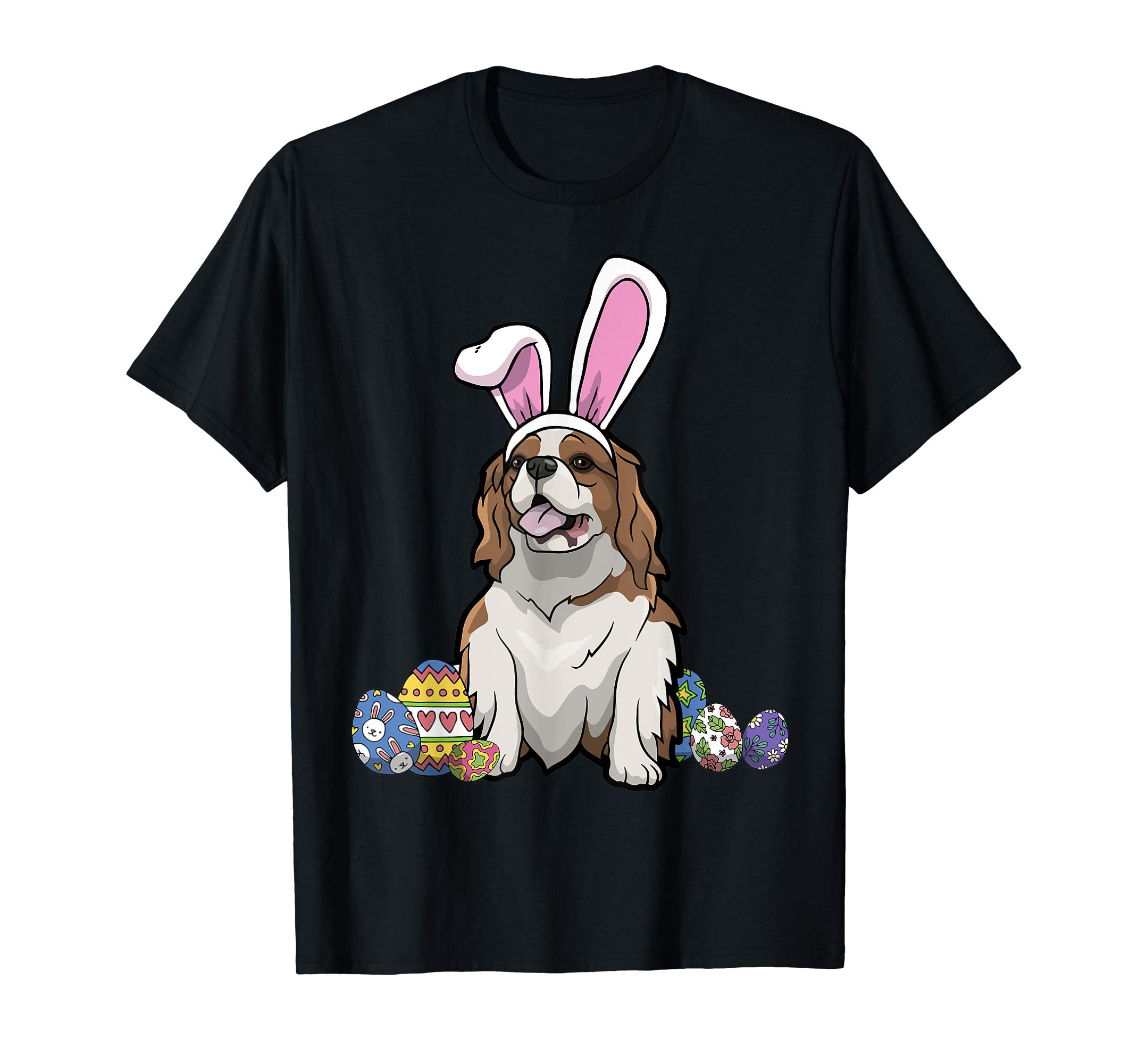 Spaniel Dressed As Easter Bunny With Rabbit Ears T-Shirt