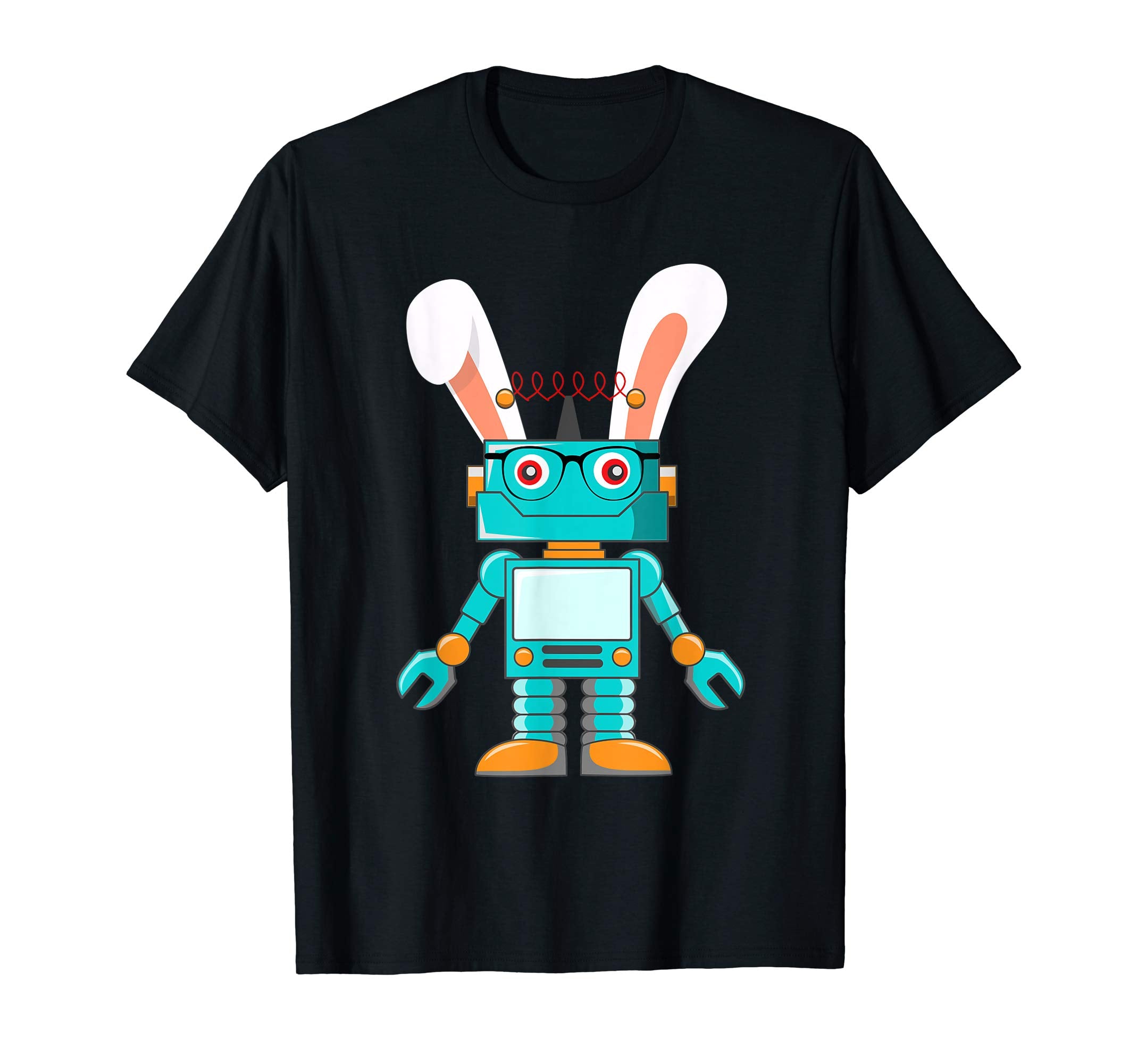 Robot Easter Bunny Funny T-shirt For Women Men Kids