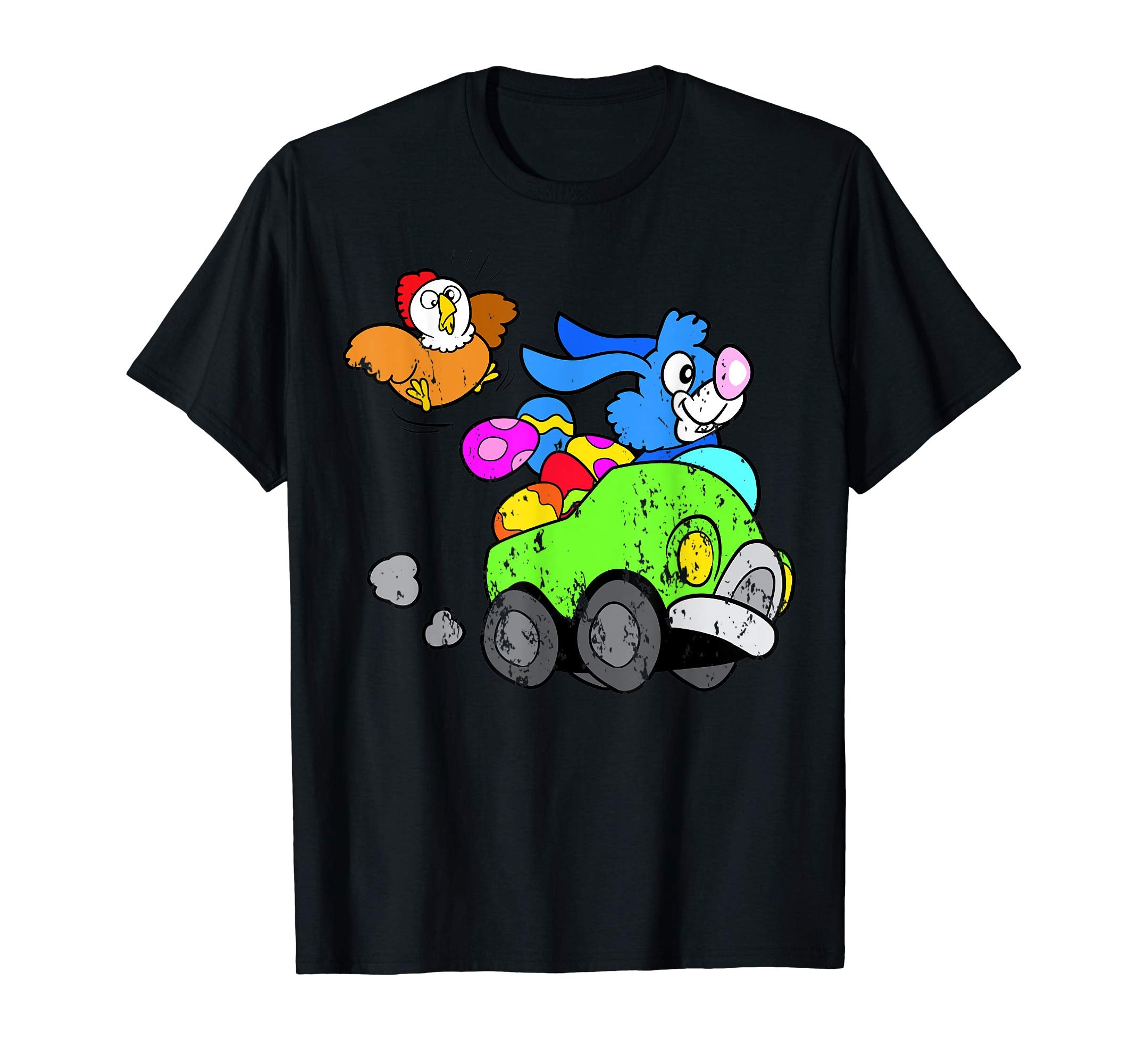 Retro Vintage Grunge Funny Cute Easter Bunny Egg Fun T-Shirt