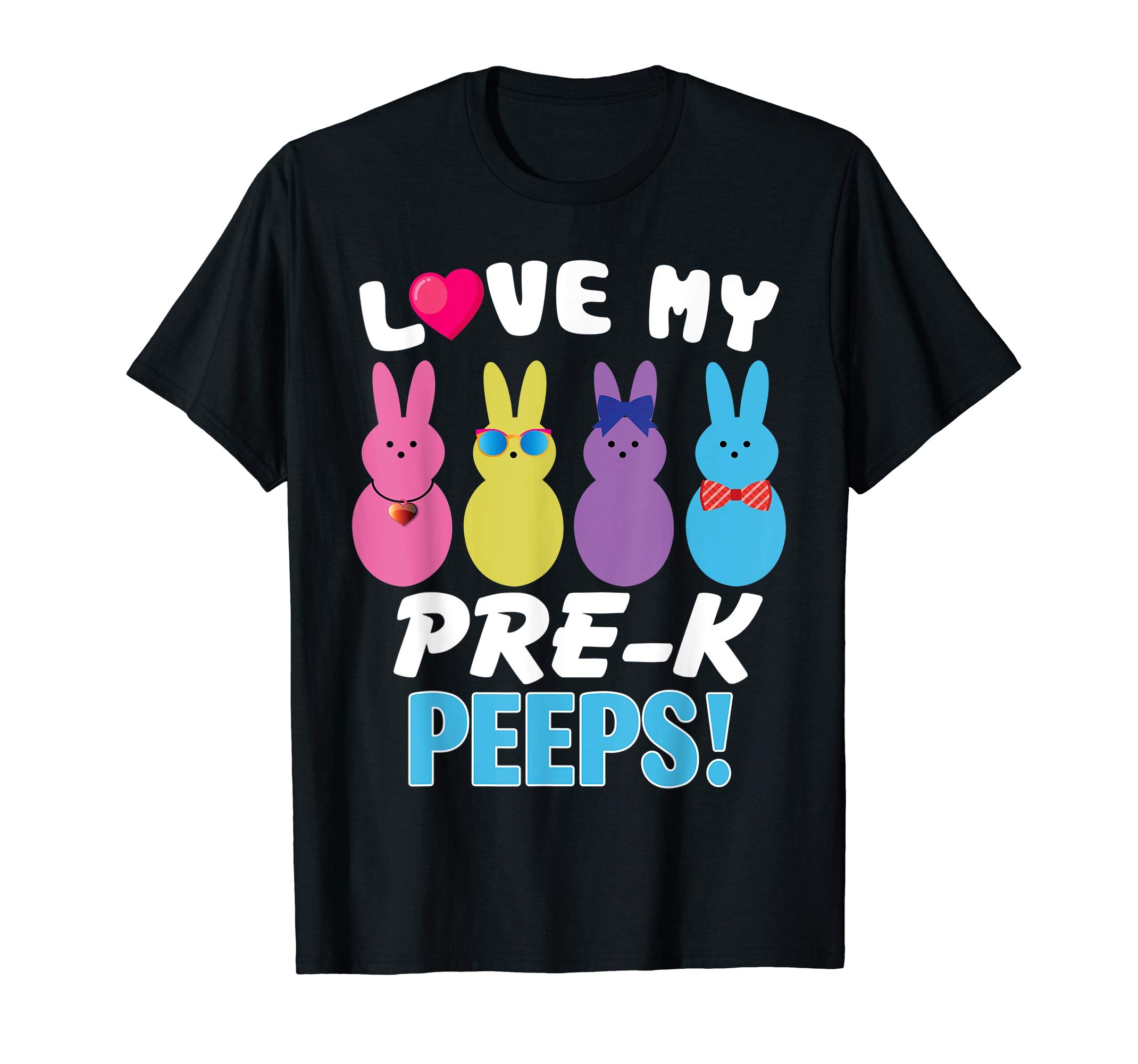I Love My Pre-k Peeps Bunnies Happy Easter Teacher Shirt