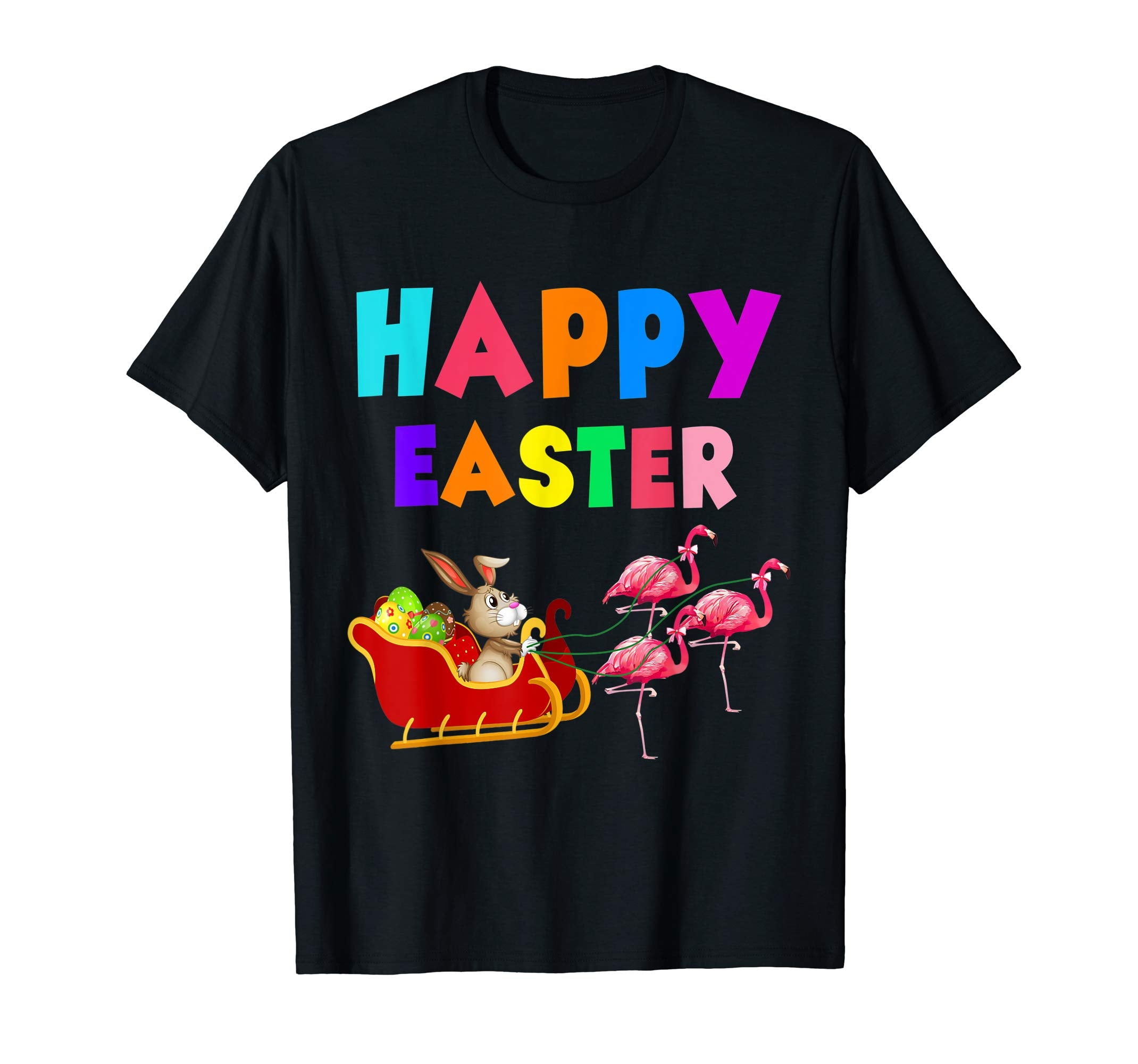 Happy Easter Bunny And Flamingo T shirt Gift