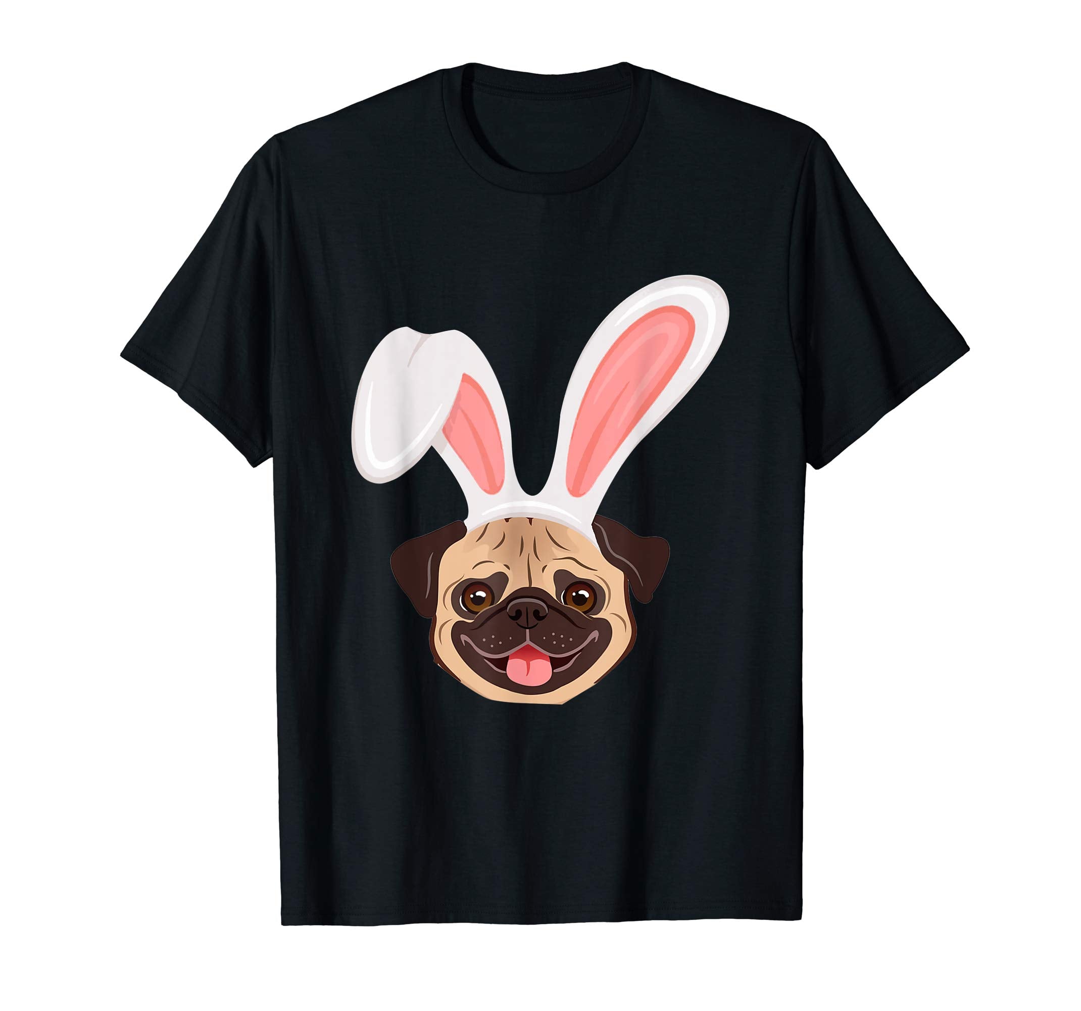Funny Pug Dressed As Easter Bunny With Rabbit Ears T-Shirt