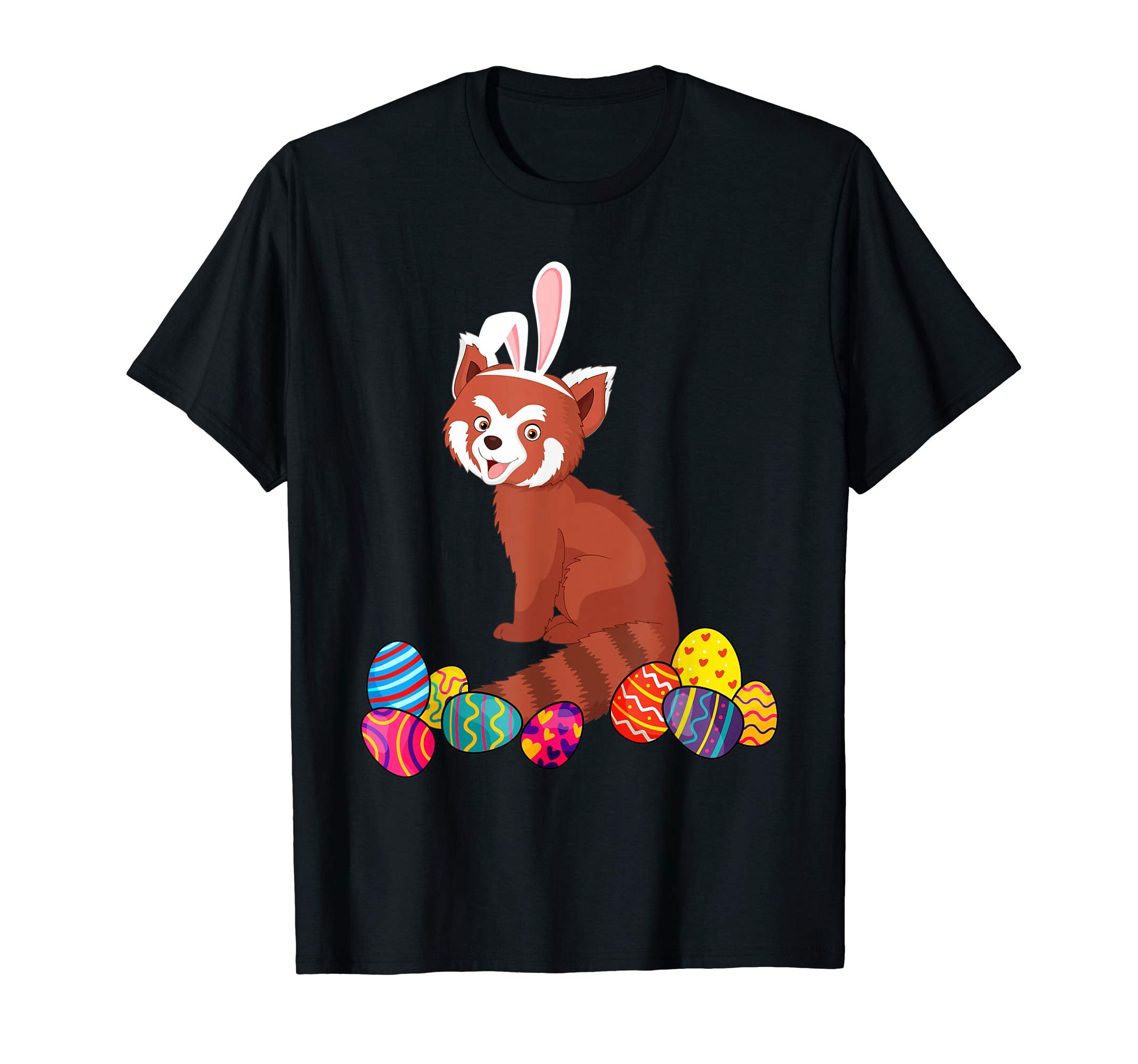 Red Panda Bunny Ear With Egg Easter Easter Day Shirt