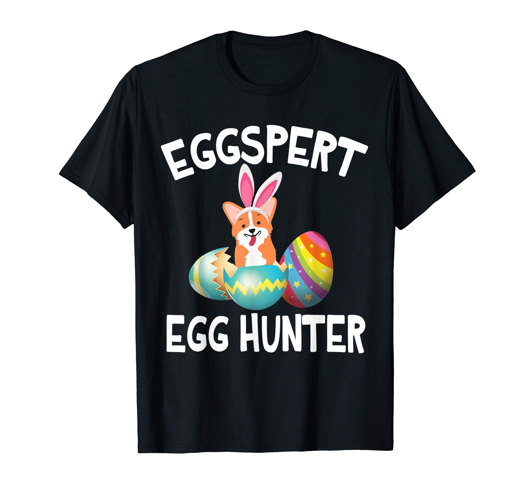 Corgi Bunny Dog Opening Easter Egg Eggspert Egg Hunter Shirt