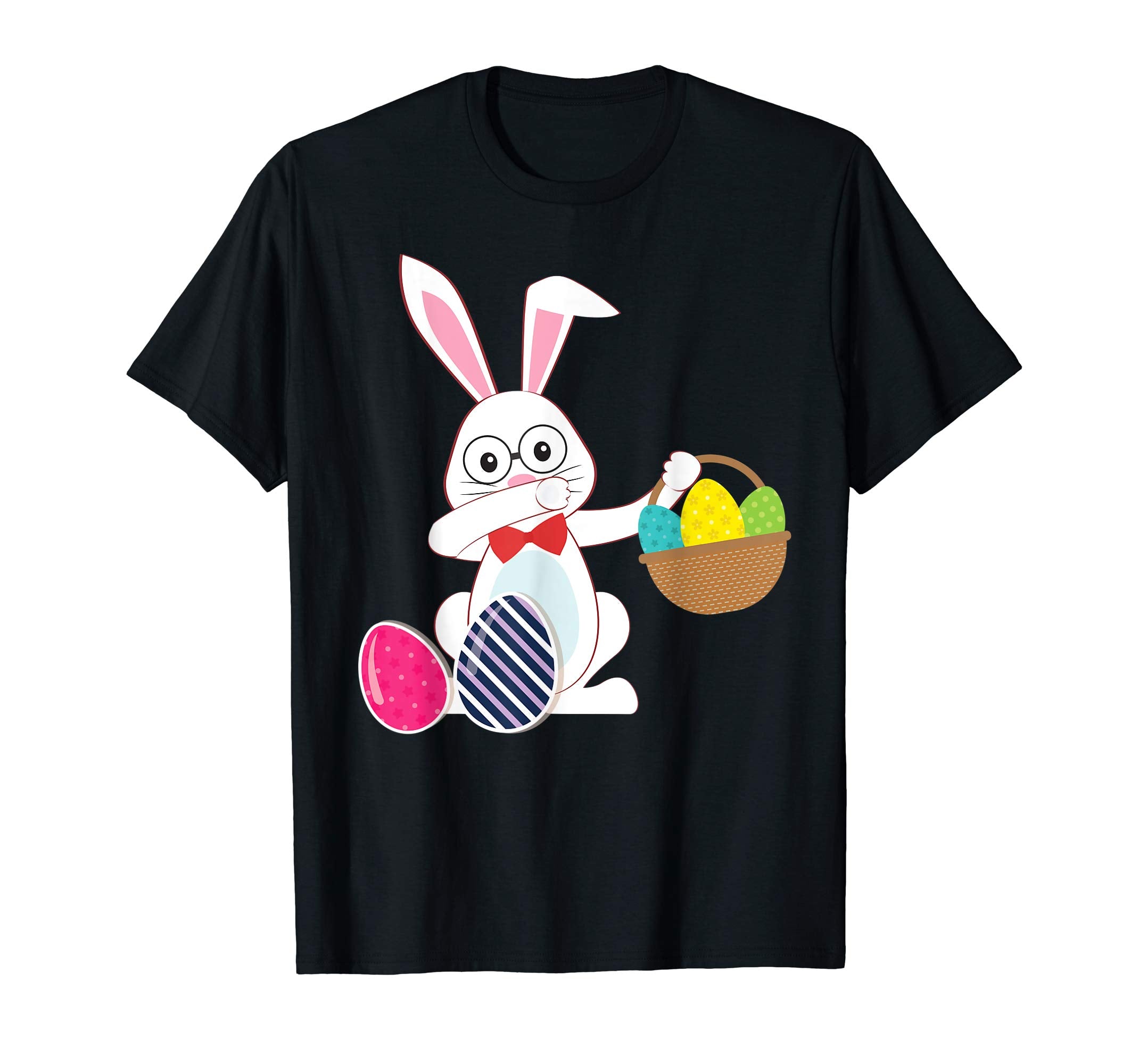 Cute Bunny Dab Dabbing Around The Easter Eggs T-Shirt Lovely