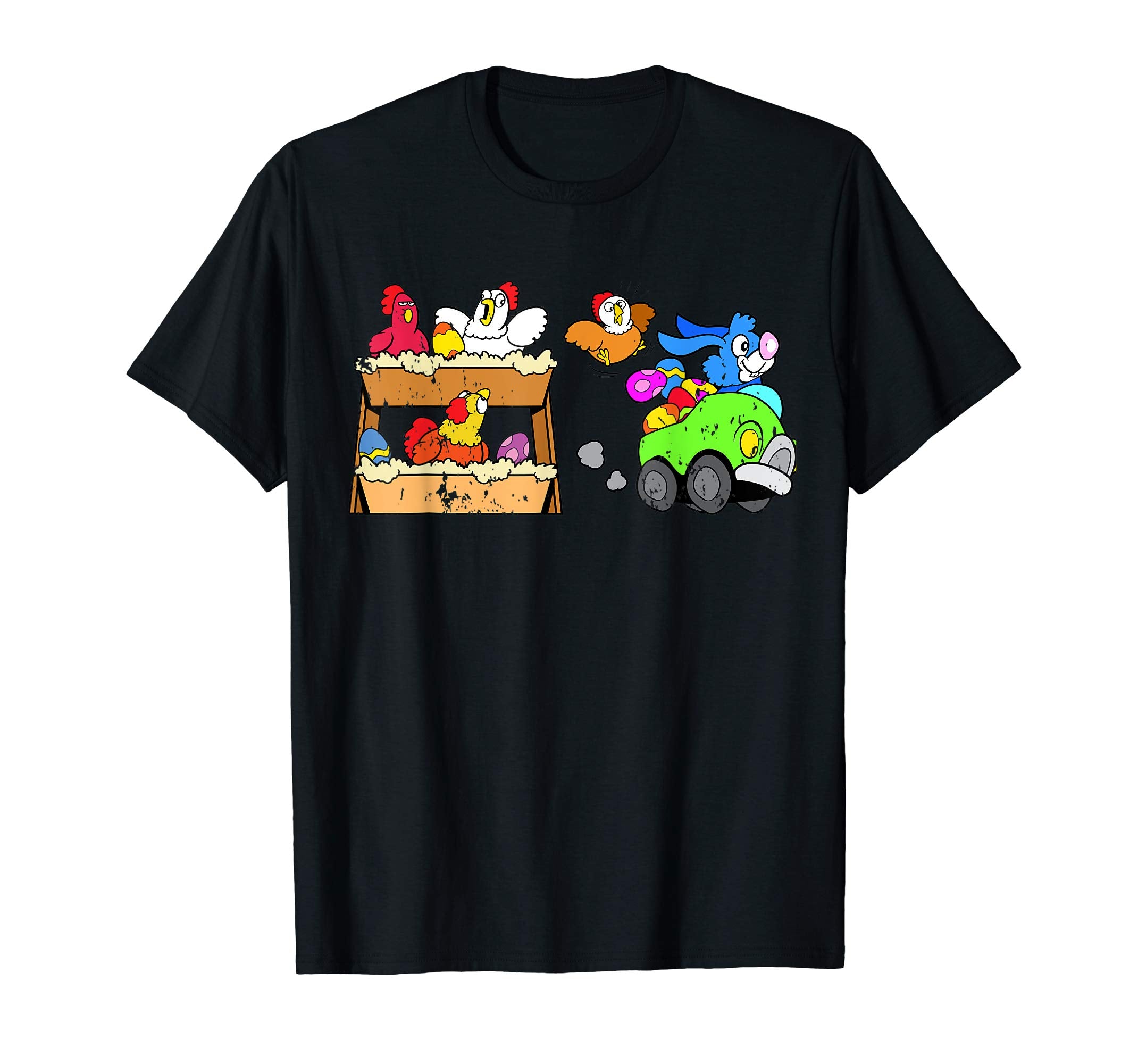 Retro Vintage Grunge Funny Cute Easter Bunny Egg Fun T-Shirt