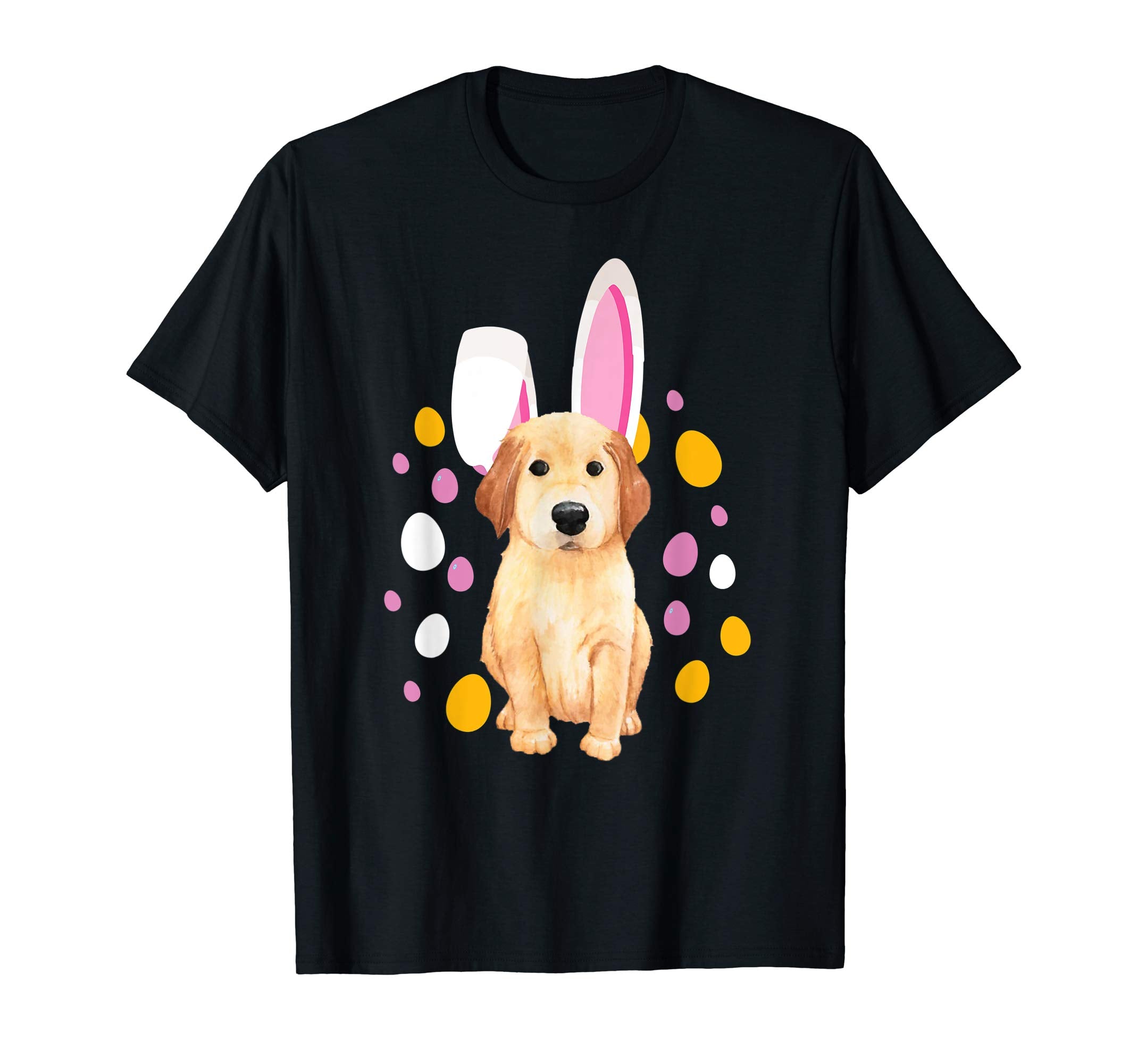 Golden Retriever Bunny Hat Rabbit Easter Eggs Shirt
