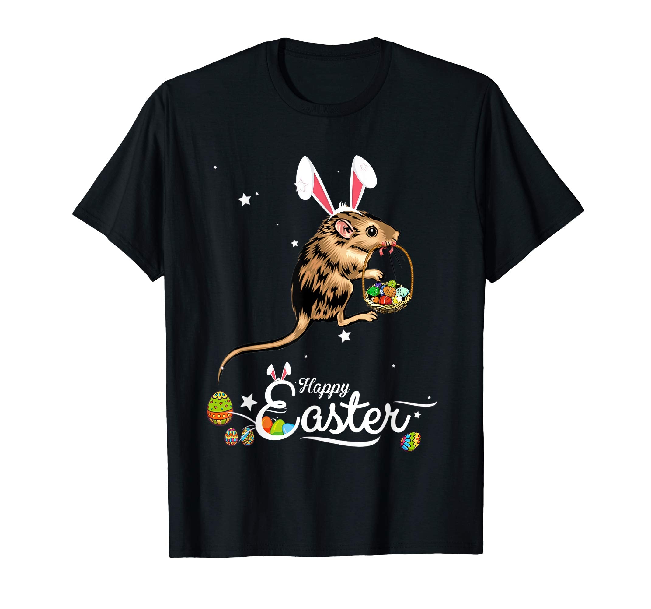 Cute Easter Mouse with Bunny Ears and Eggs T Shirt