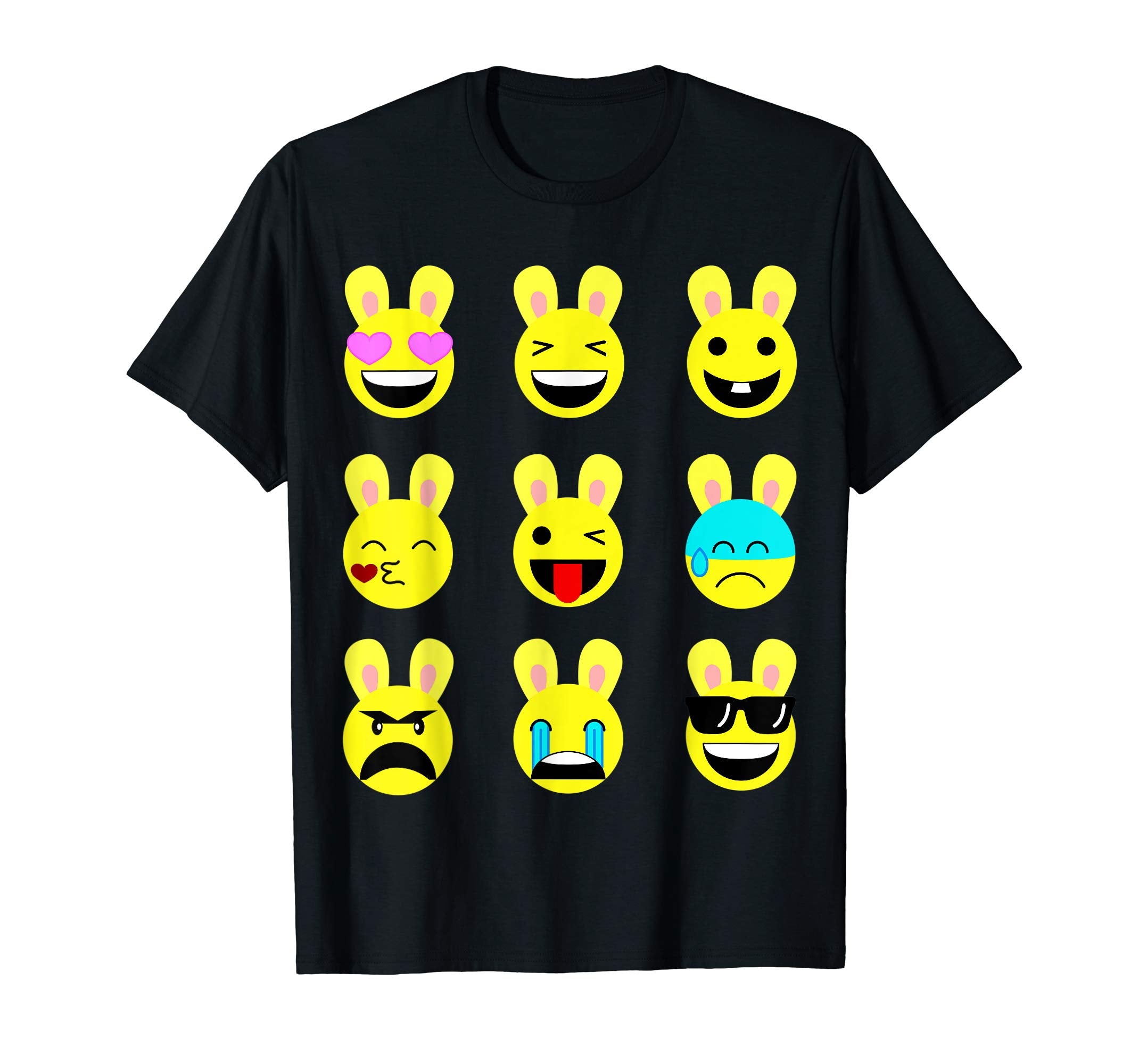 Cool Funny Emoticon Emojis Easter Bunny Tee Shirt Gift
