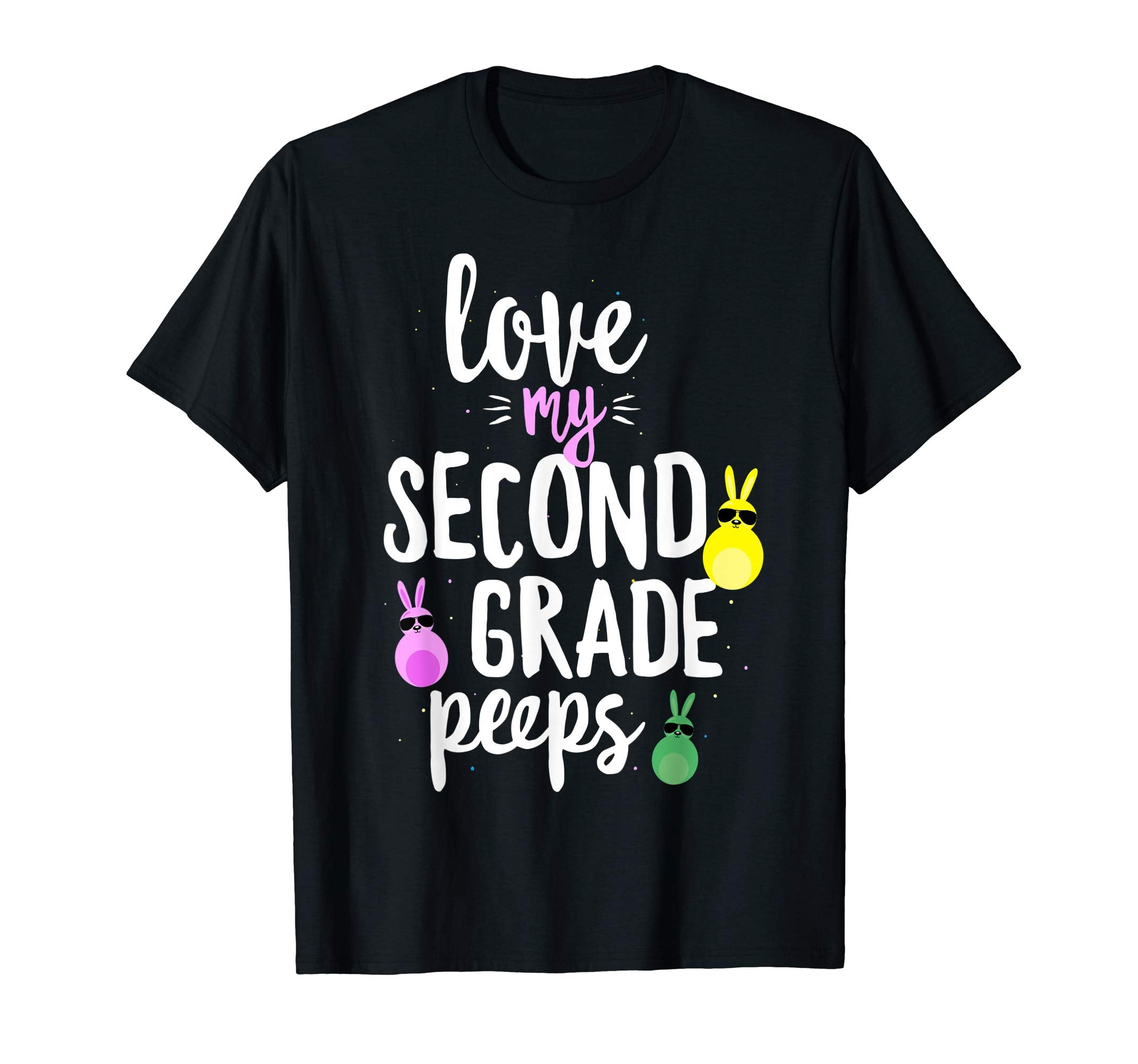 Love My Second Grade Peeps Easter Teacher Bunny T-shirt