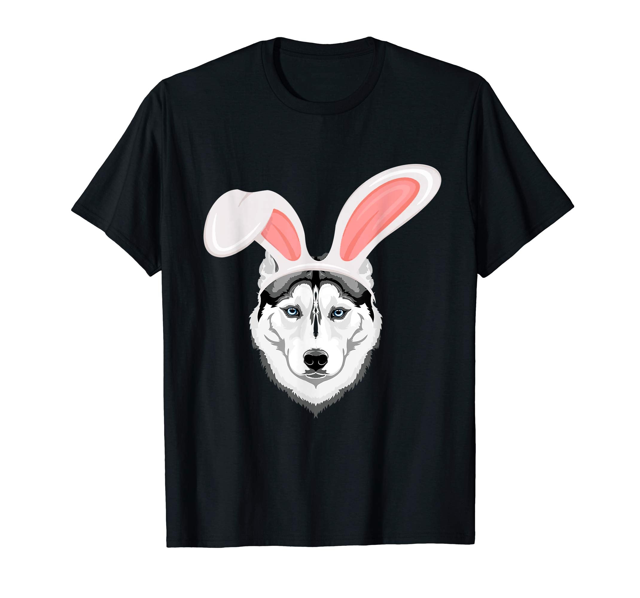 Siberian Husky Dressed As Easter Bunny Rabbit Ears T-Shirt
