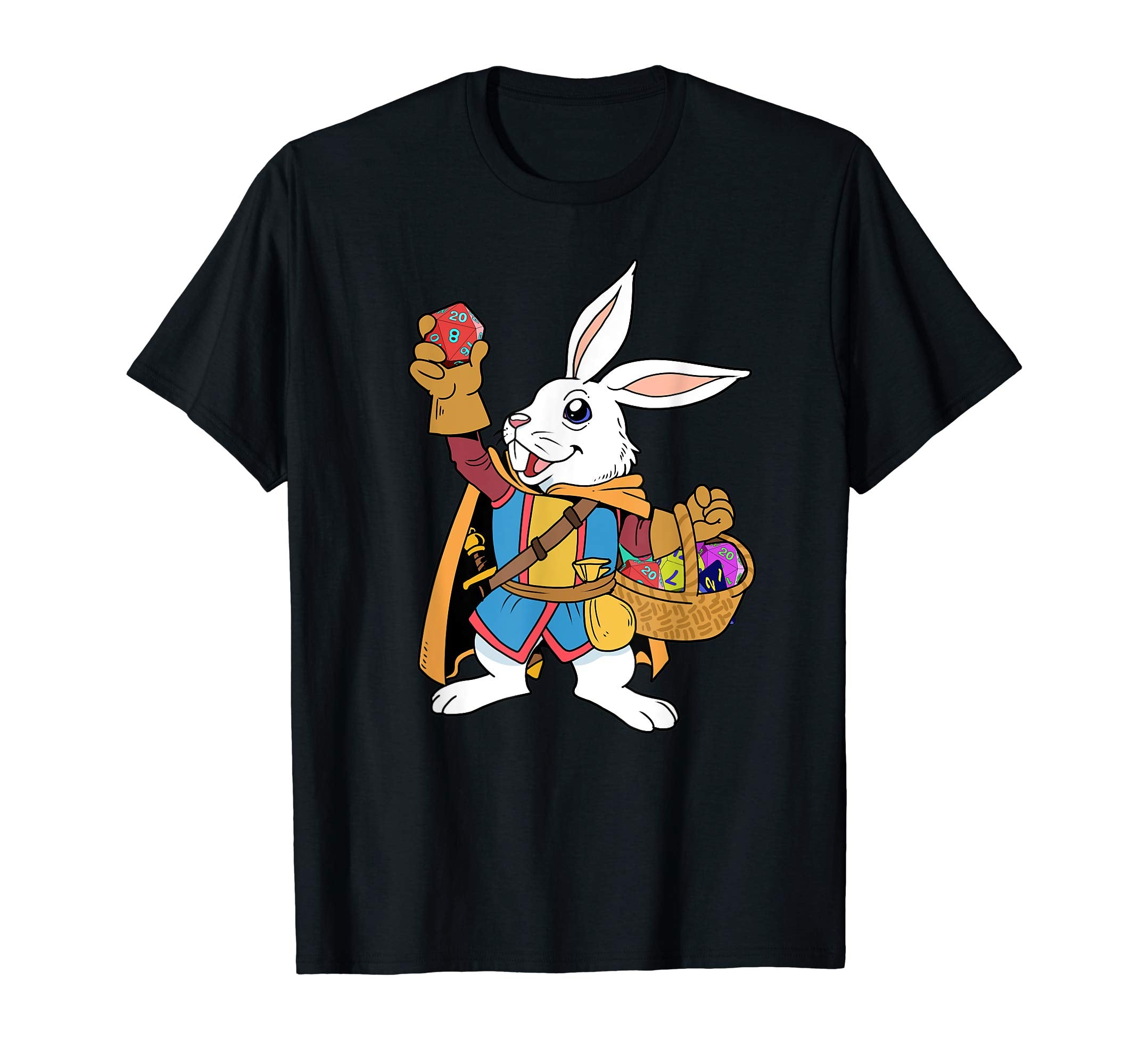 Tabletop Gaming Shirt Easter Bunny Dragons D20 Dice DM Tee