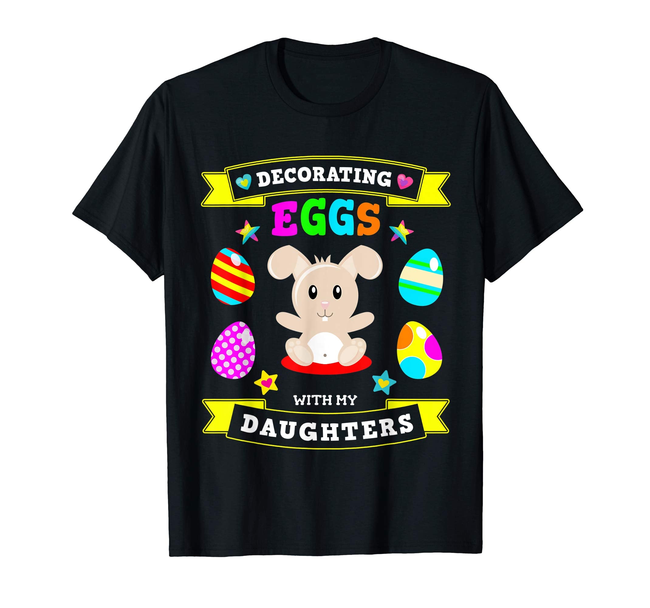 Mom &amp; Dad Easter Bunny Egg Decorating with Daughter Tshirt