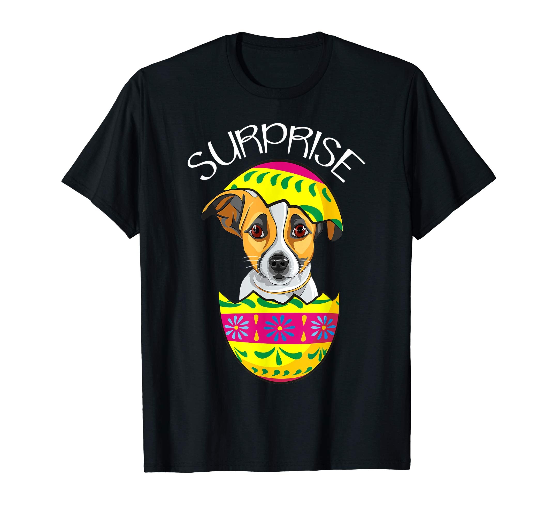 Cute Puppy Russell Terrier Hatches Easter Egg Easter T-Shirt
