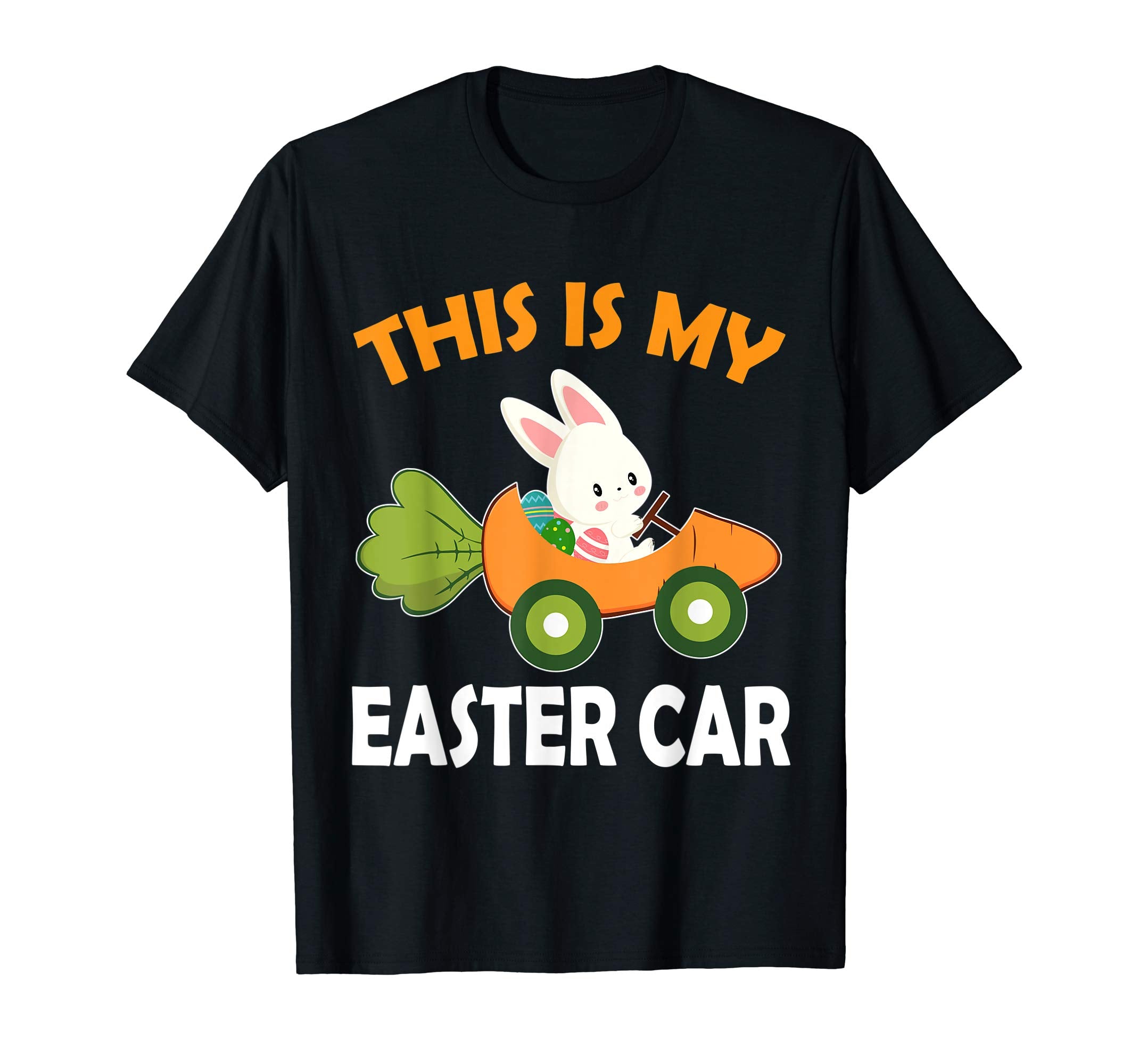 Bunny Riding Carrot Car Easter Shirt This Is My Easter Car