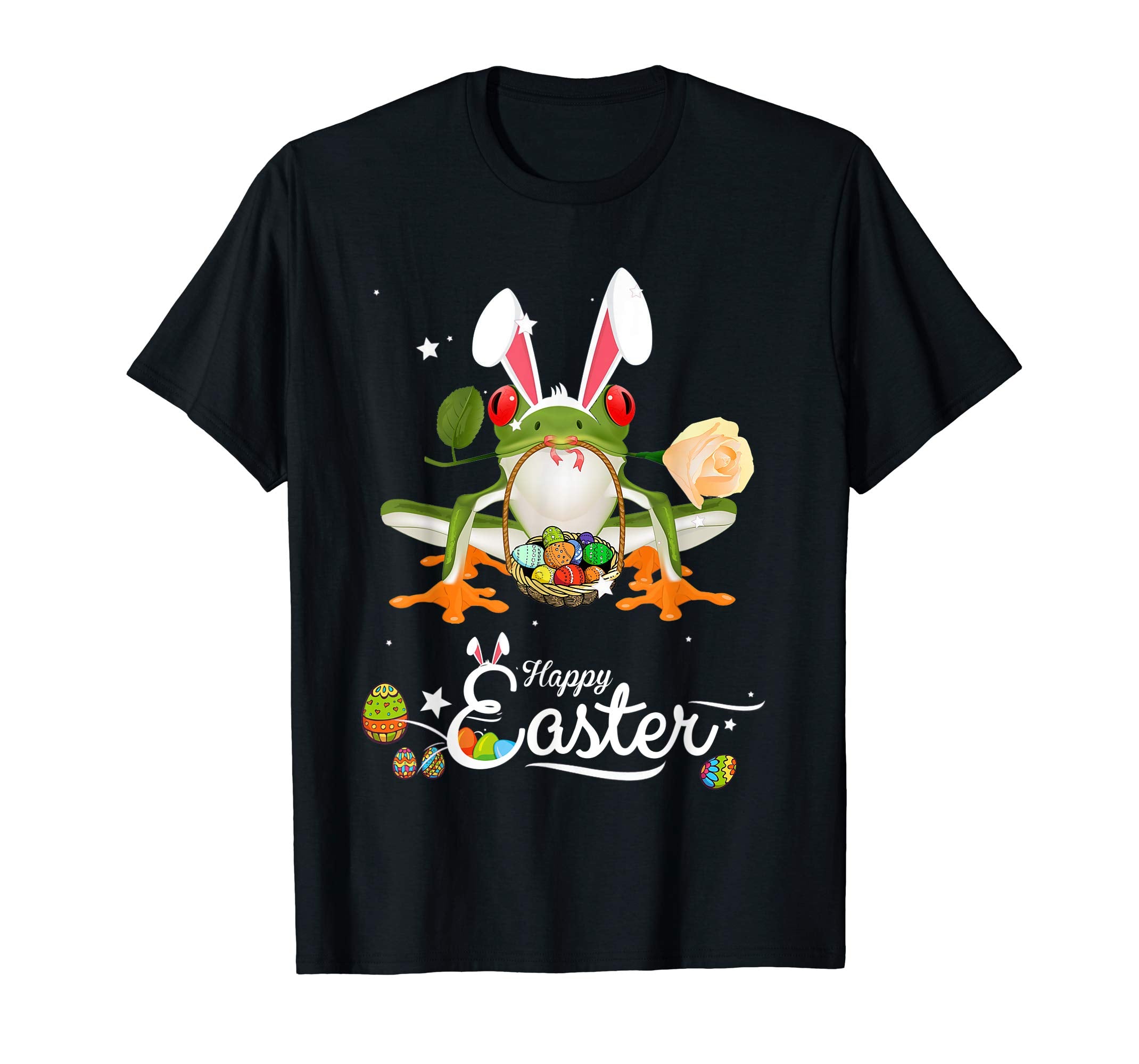 Cute Easter Frogs with Bunny Ears and Eggs T Shirt
