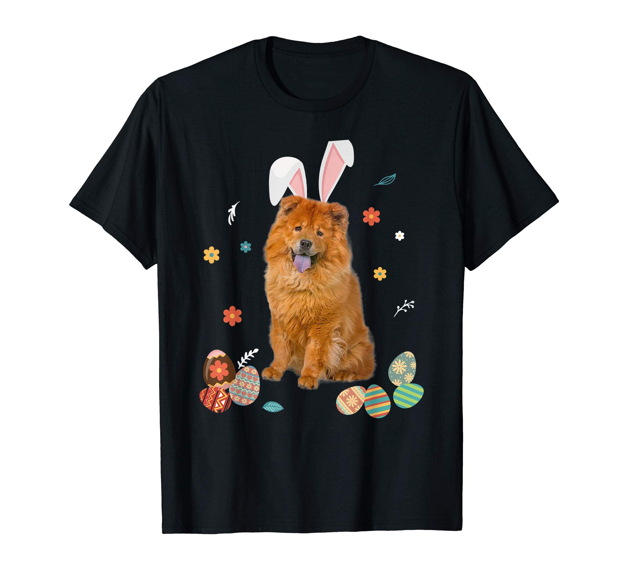 Chow Chow Bunny Rabbit Happy Easter Day T-Shirt