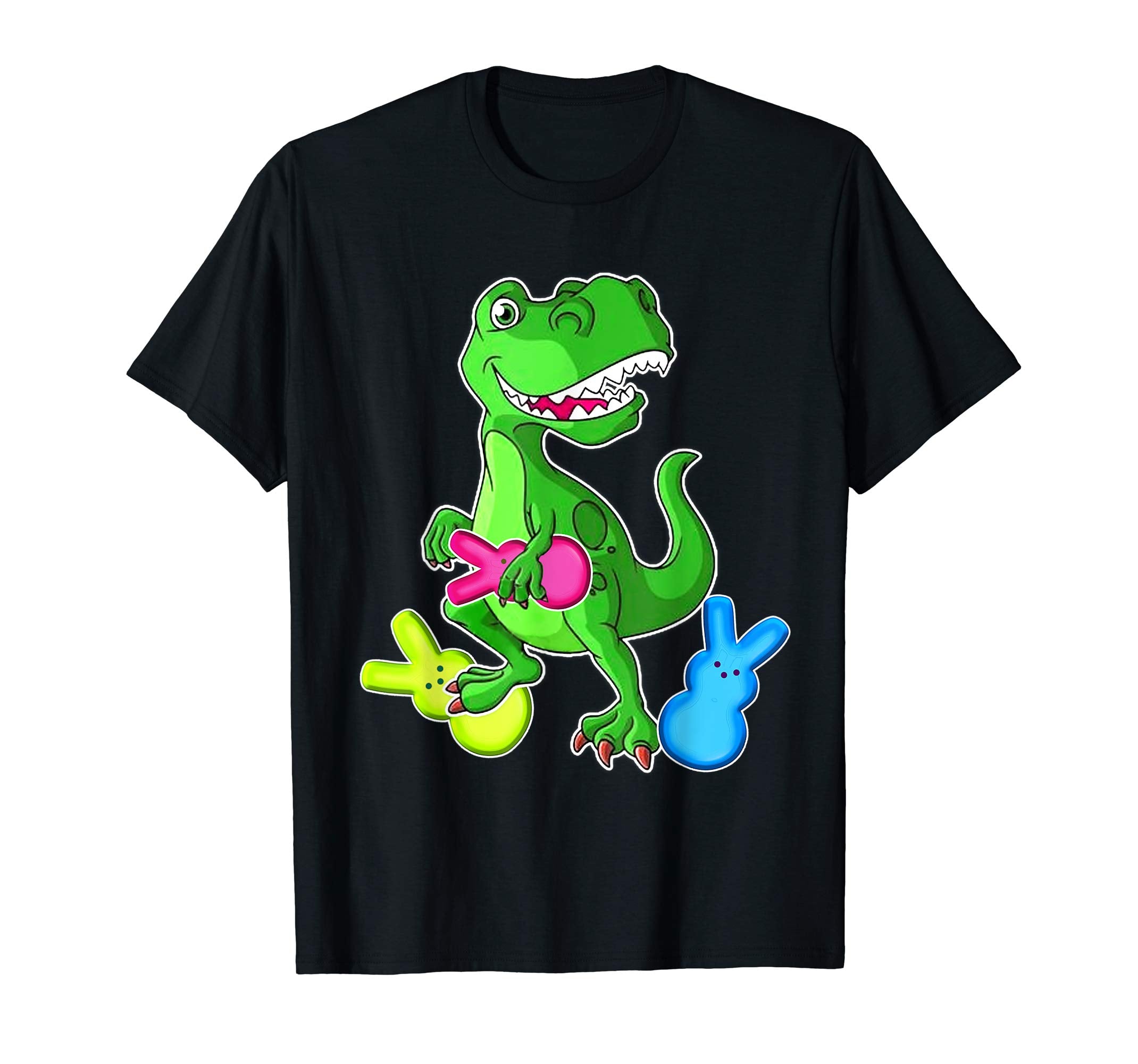 Dinosaur T Rex Eat Bunny Peeps-Happy Easter Day Shirt