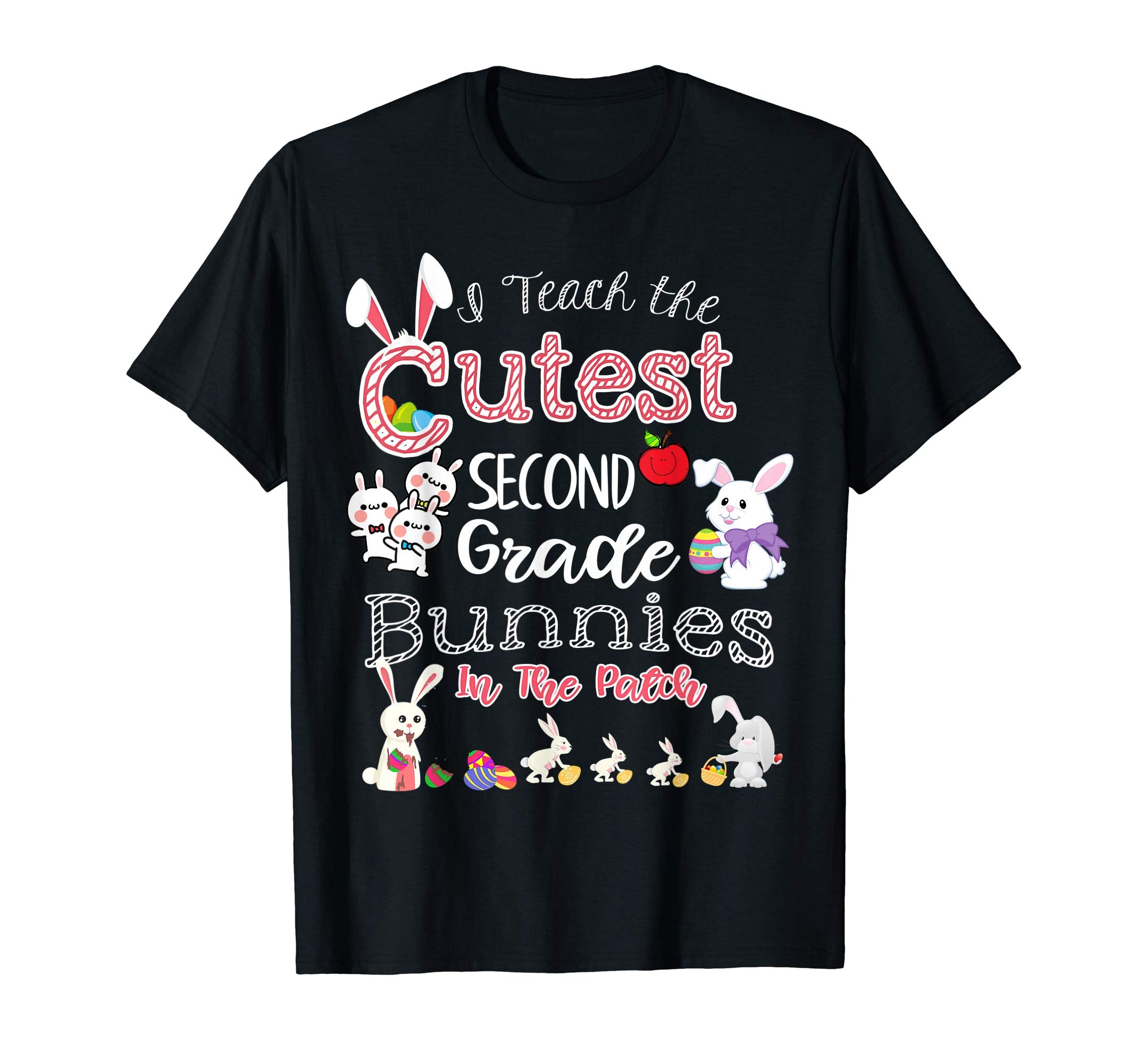 Cute Easter Second Grade Teacher T Shirt - Cutest Bunnies