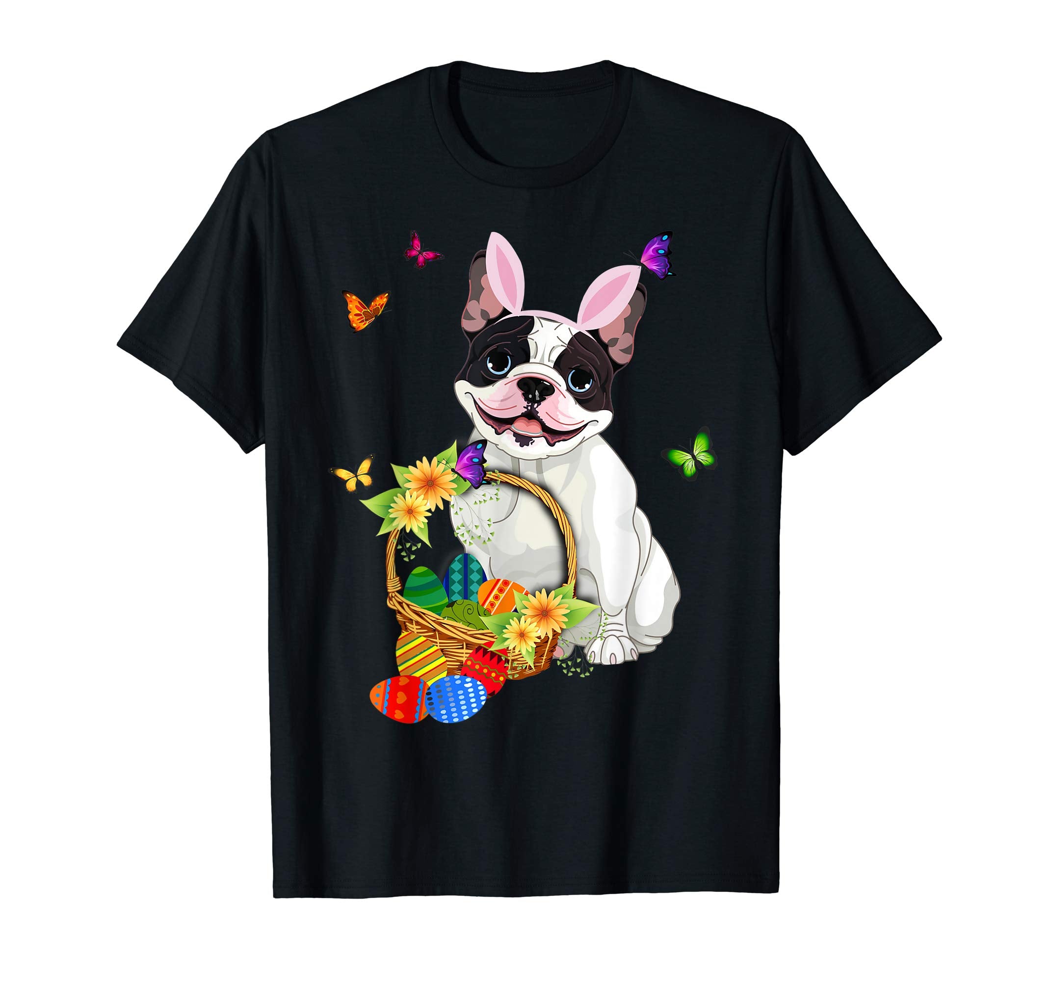 French Bulldog Bunny Hat Rabbit Easter Eggs Shirt