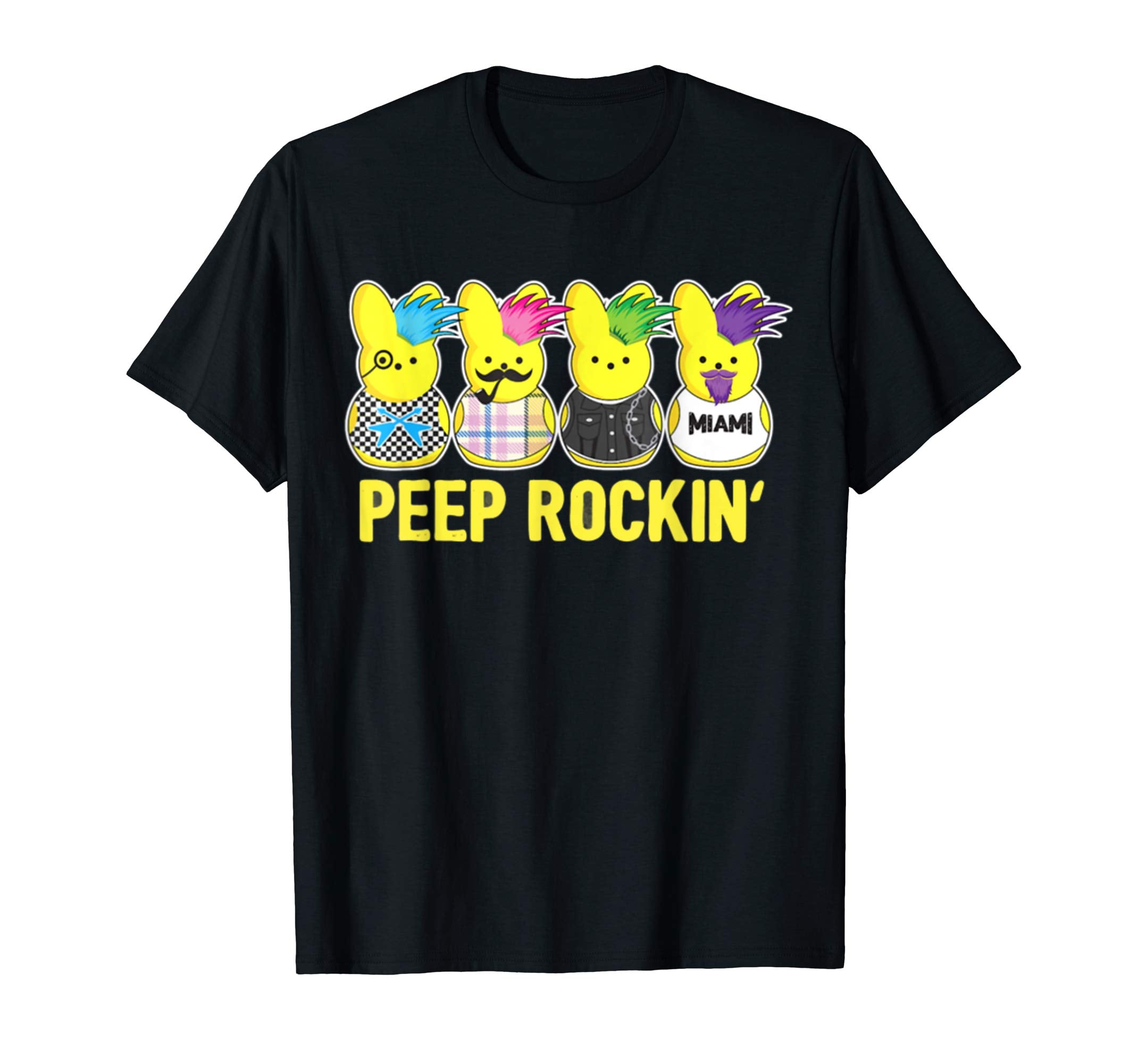 Peep Rockin' Peeps shirt Easter Gift Egg Hunt T-shirt Miami